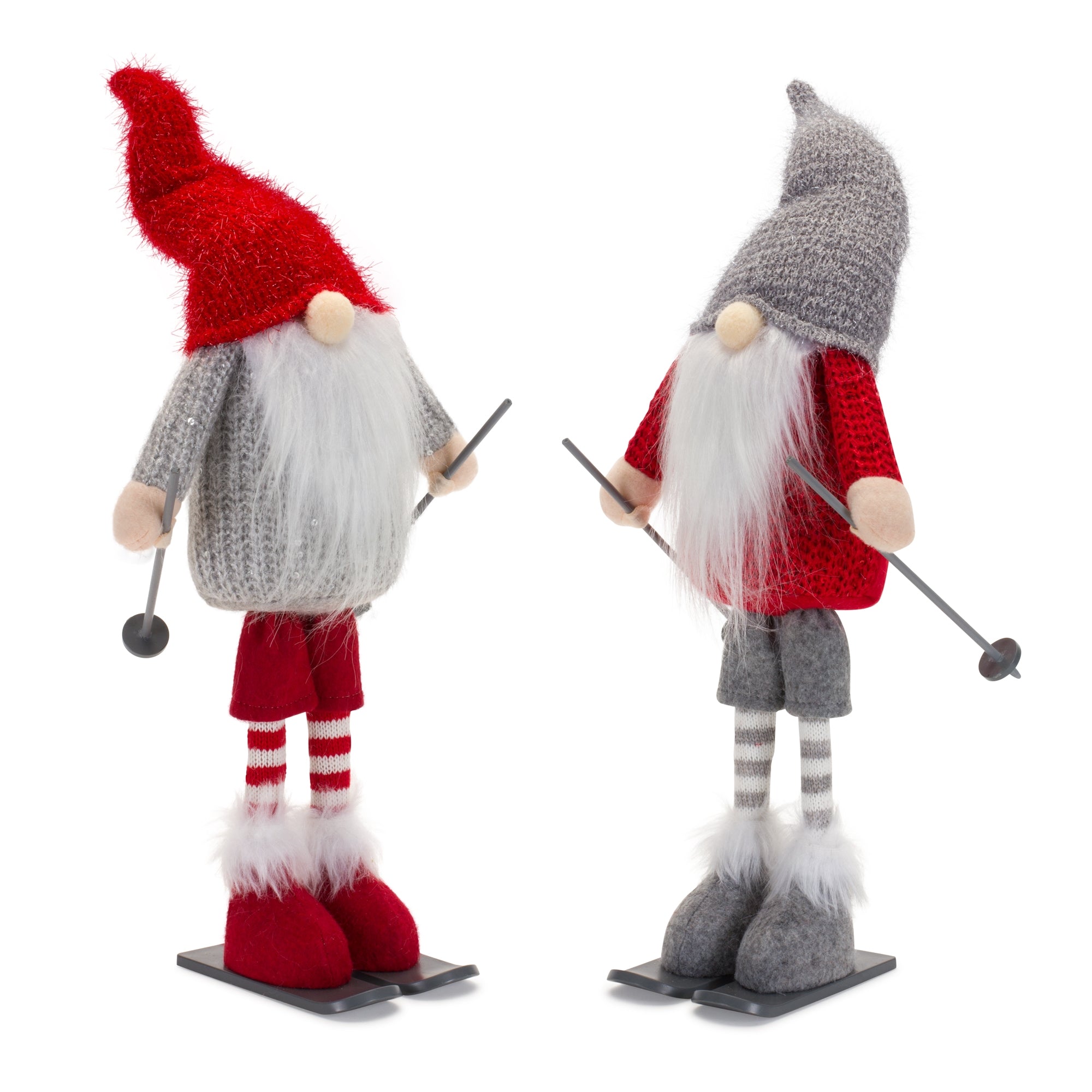 Gnome Skier (2 Asst) 14.25”H Polyester