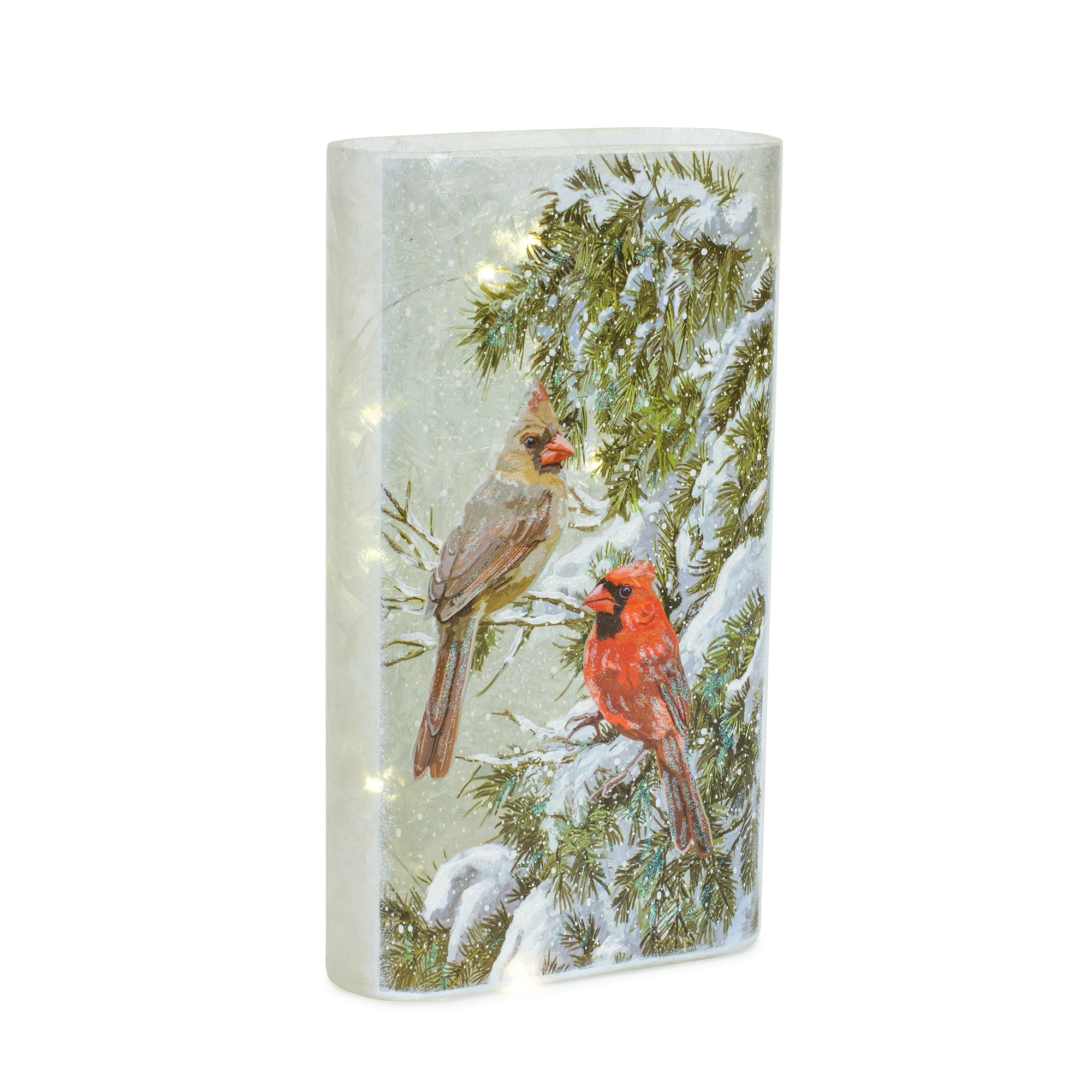 LED Luminary 12.75”H Glass 2 AA Batteries Not Included