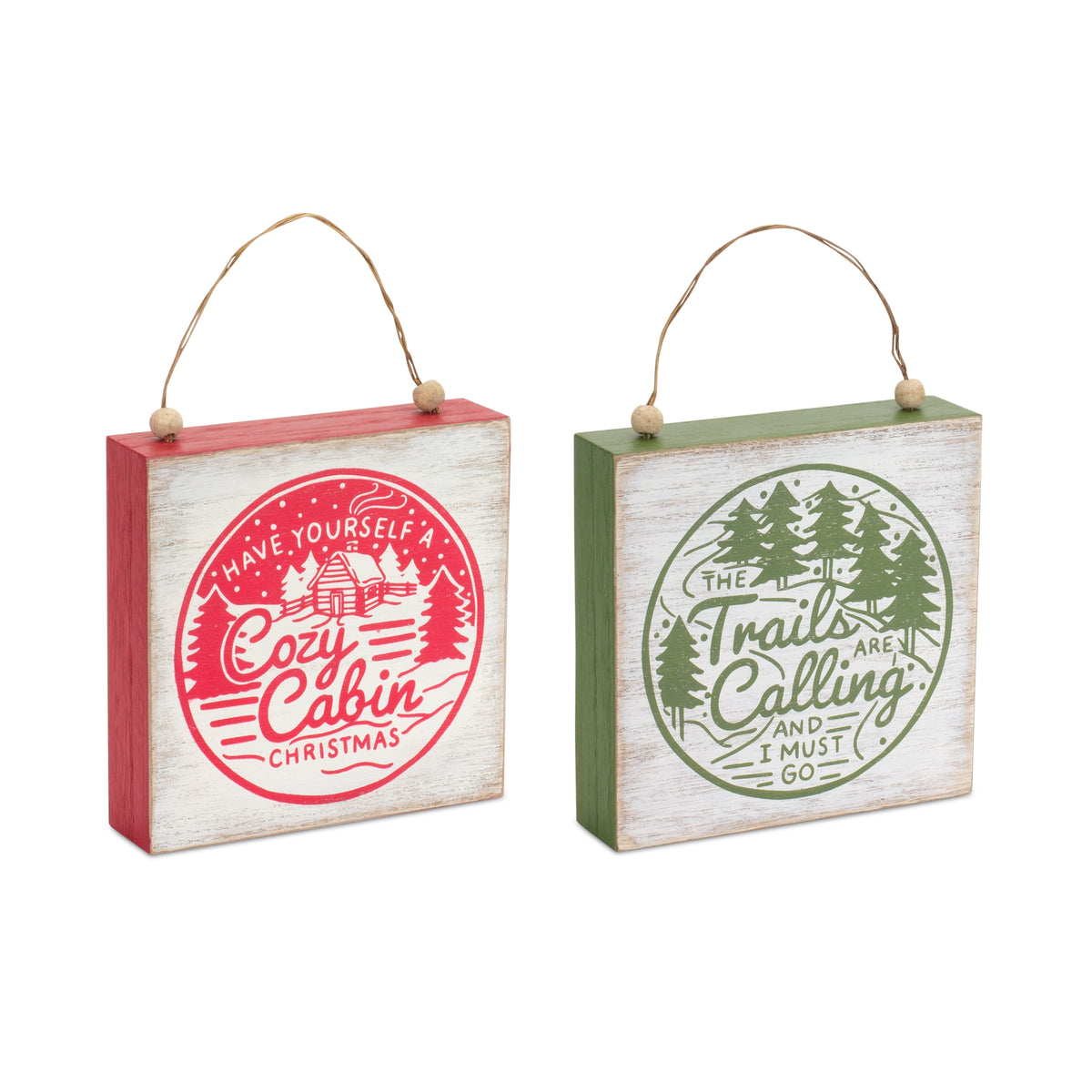 Cabin and Trails Sign (S/2)