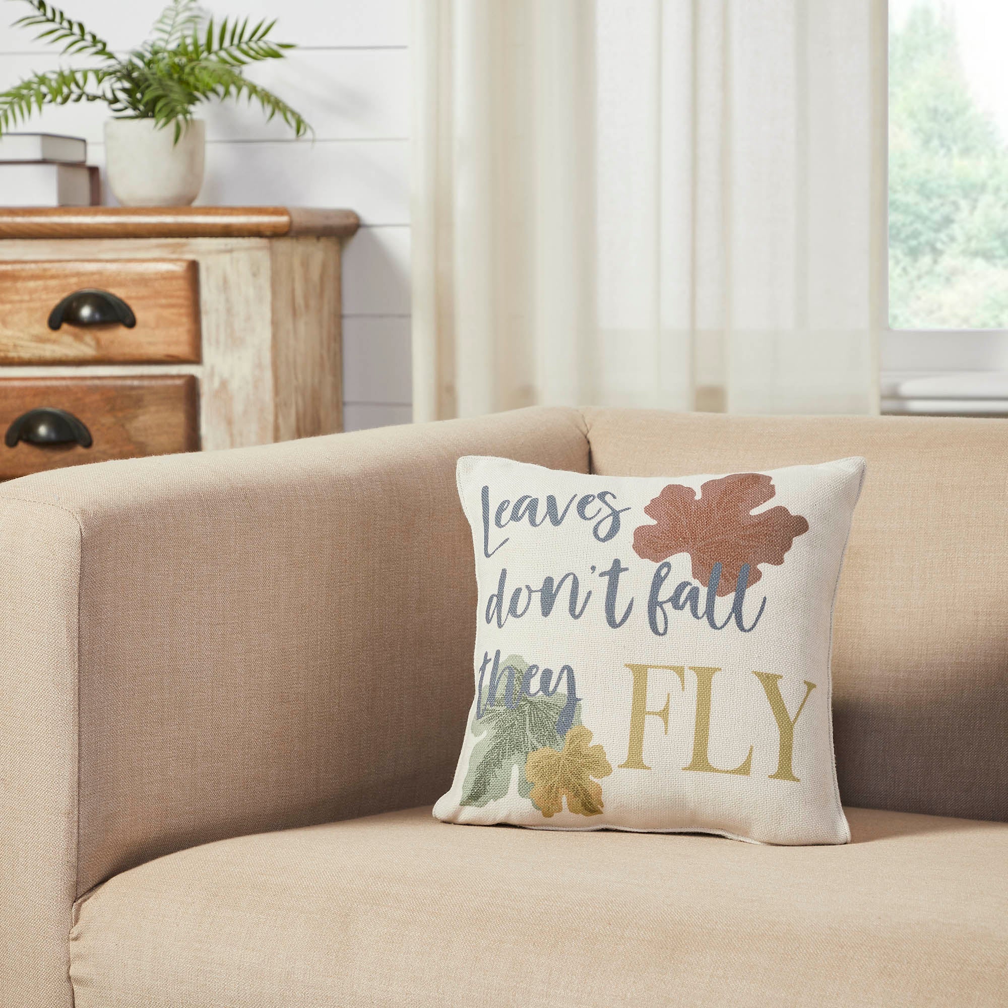 Bountifall Leaves Fall Autumn Throw Pillow Decorative Accent Cushion for Indoor Home Decor