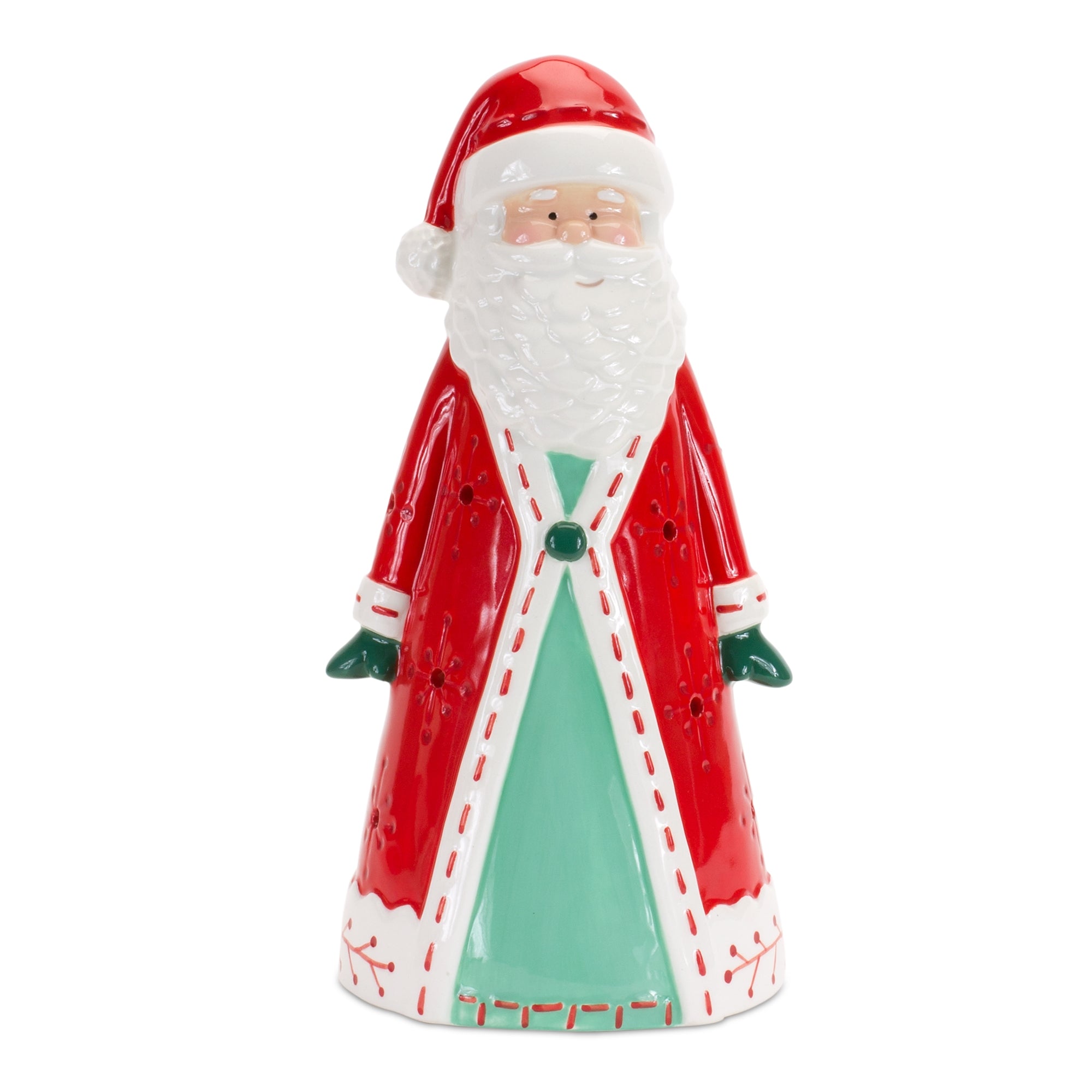 Santa Tea Light 10.25”H Clay