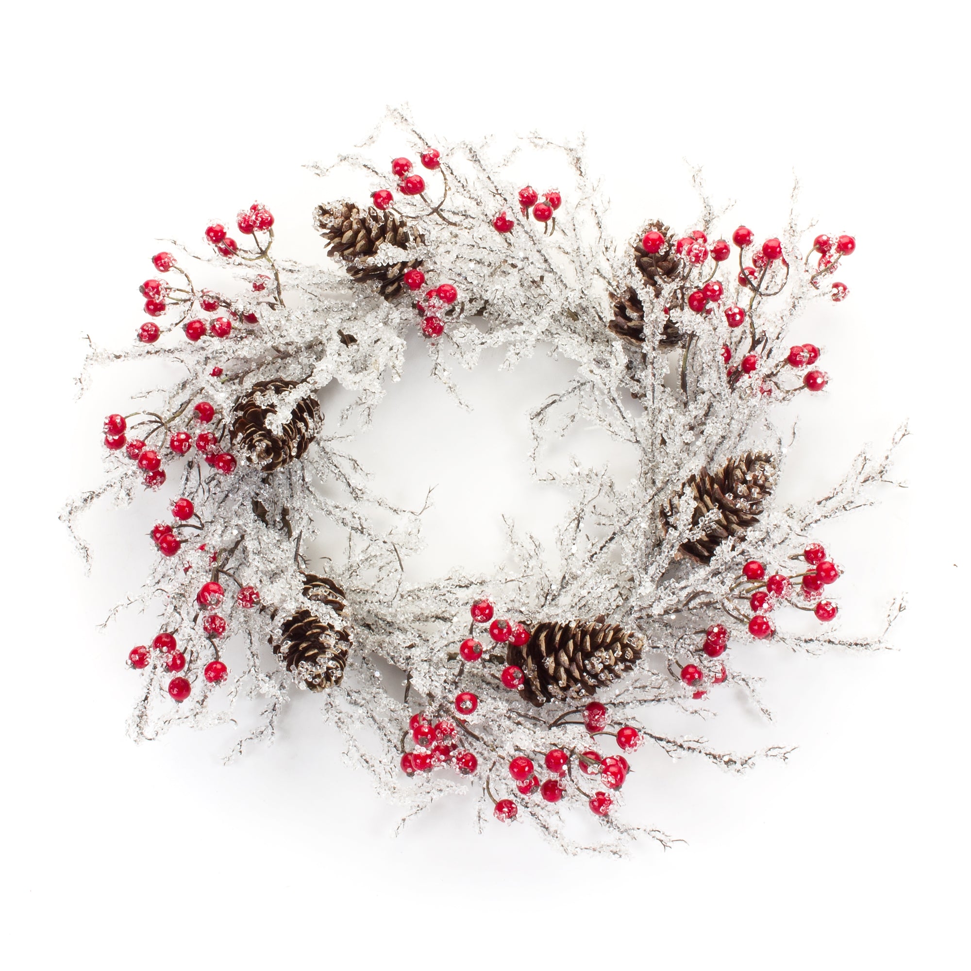 Icy Twig/Cone/Berry Wreath 22.75”D