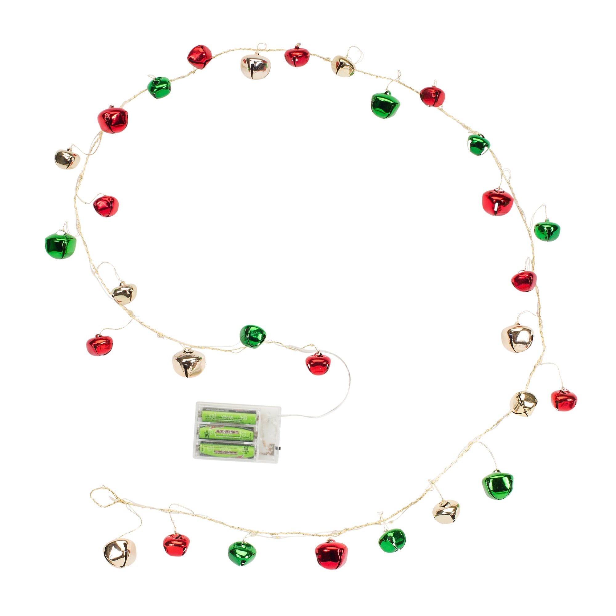 LED Sleigh Bell Garland 5'L /Metal
