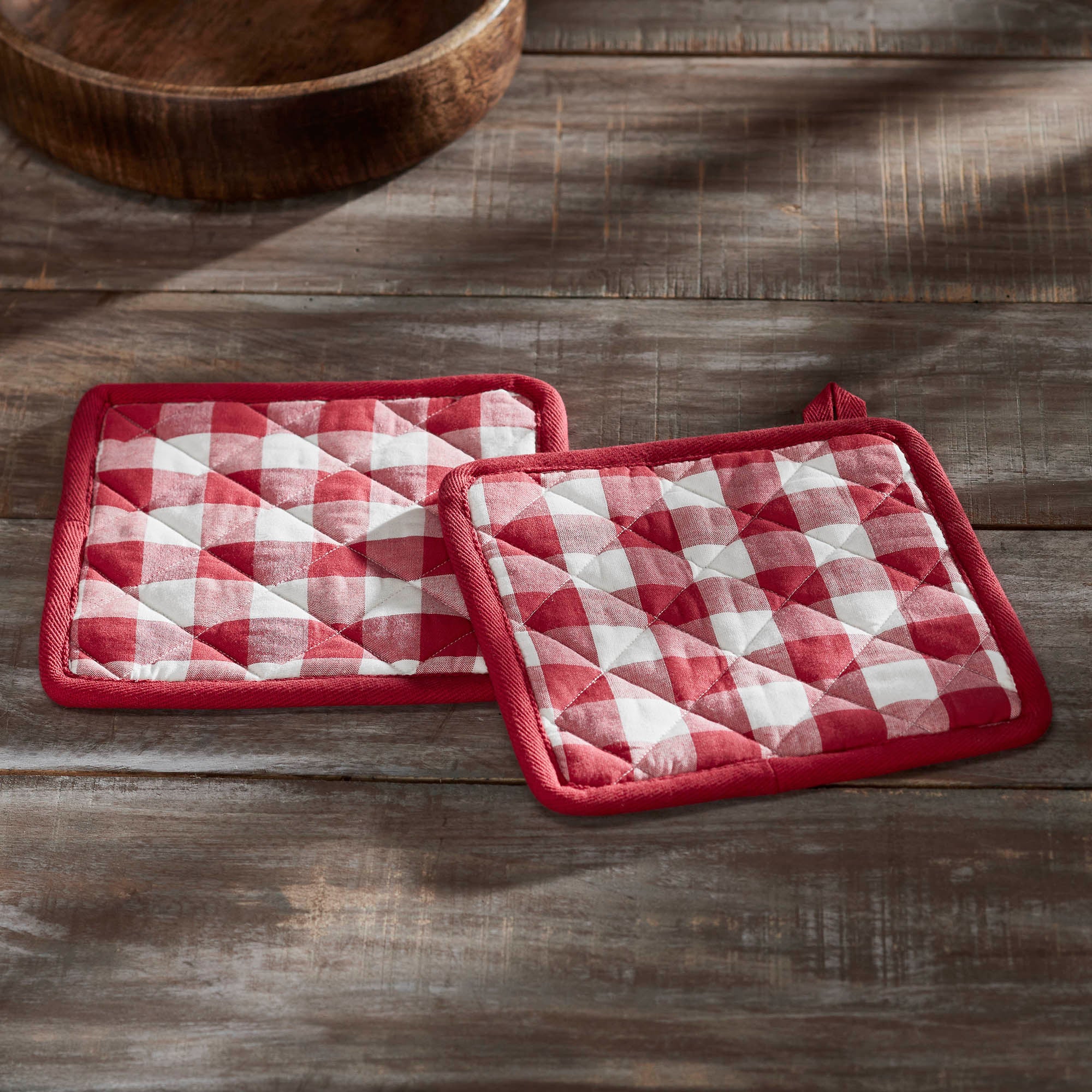 Annie Buffalo Check Red Pot Holder Set of 2