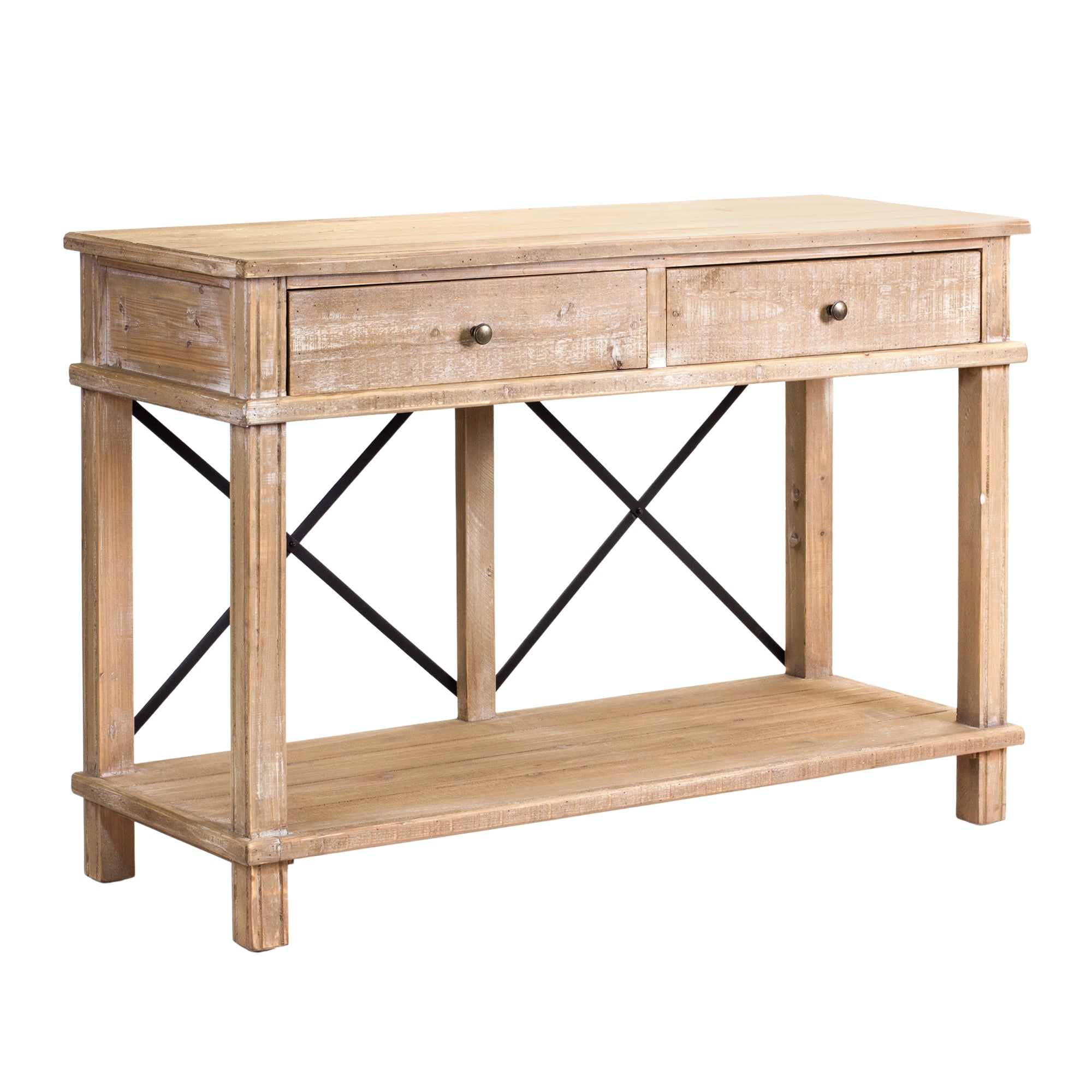 Console Table 48.75"L x 17.75"W x 33.75"H Wood/Wood