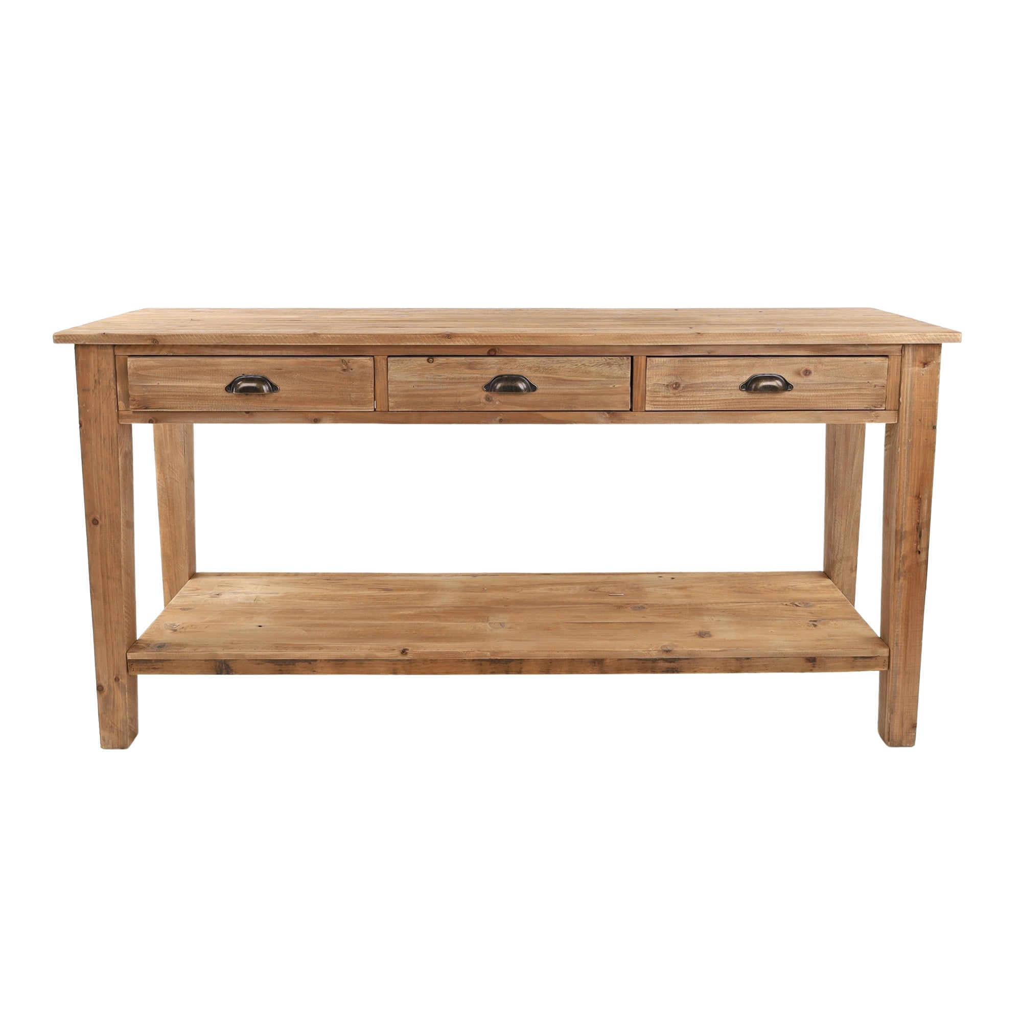 Console Table 62"L x 17.5"W x 31.5"H Wood/Wood
