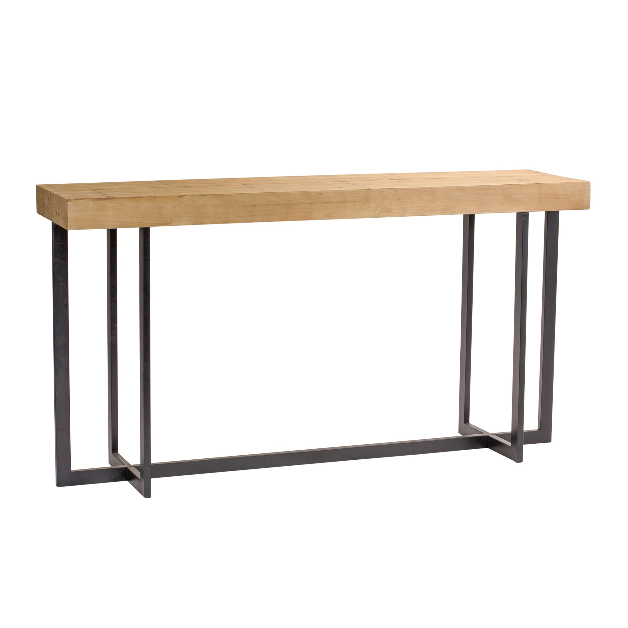 Console Table 60"L x 14.25"W x 31.75"H Wood/Iron