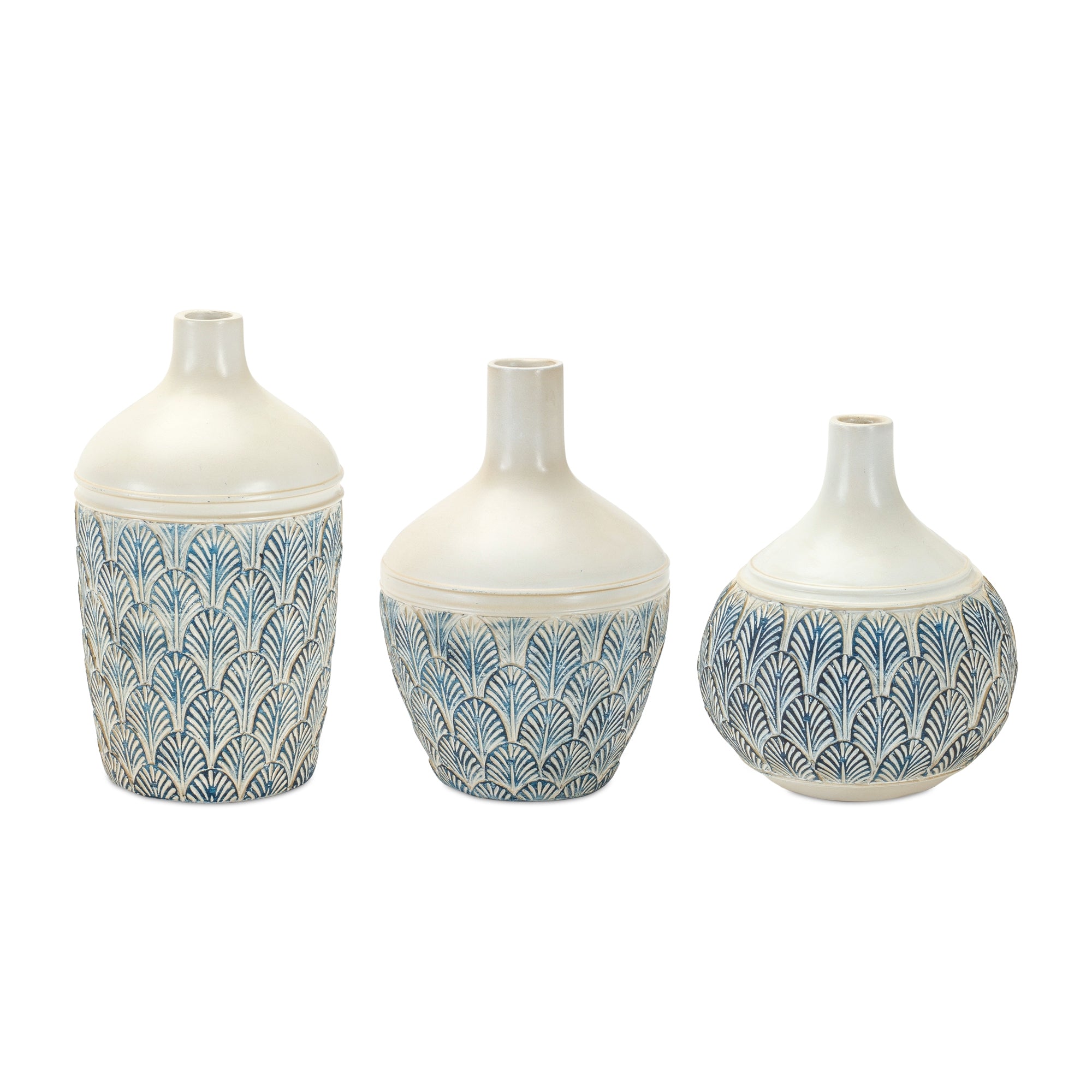 Vase (3 Asst) 5"H, 6"H, 6"H Resin