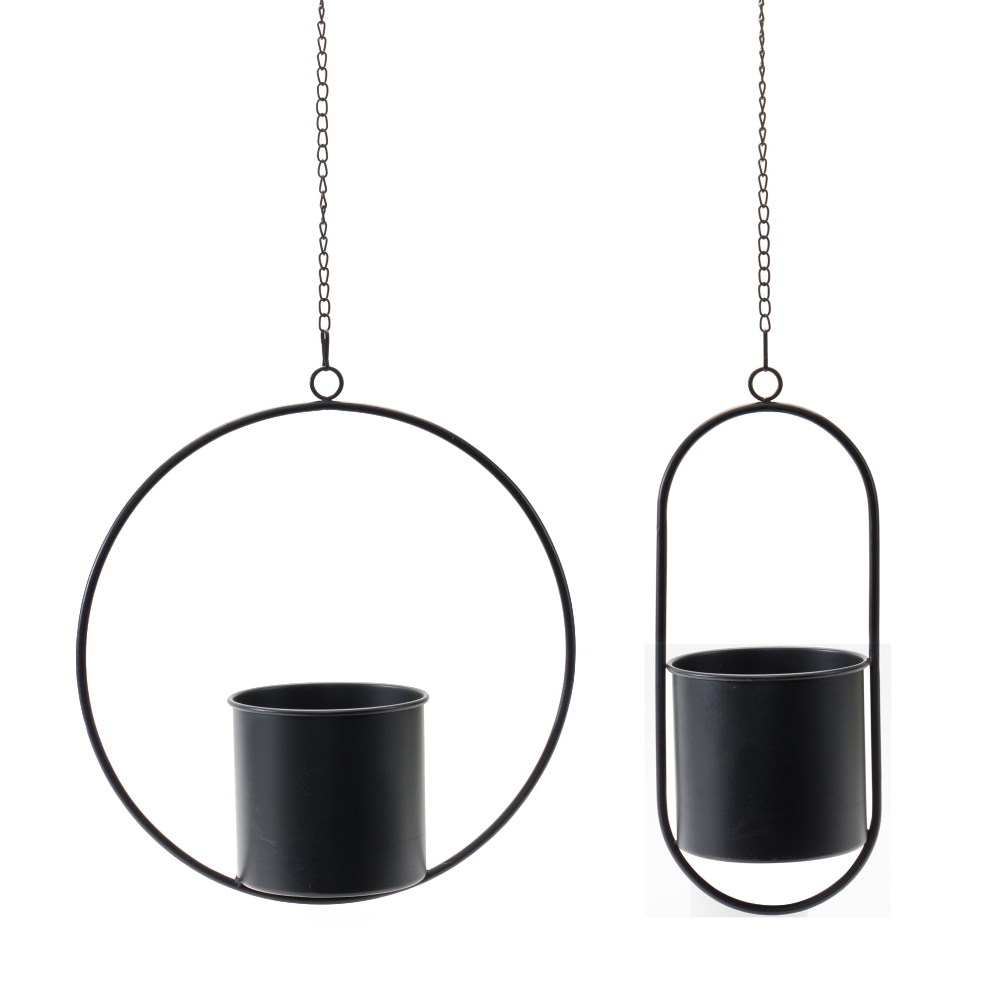 Hanging Pot (2 Asst) 17”H Metal