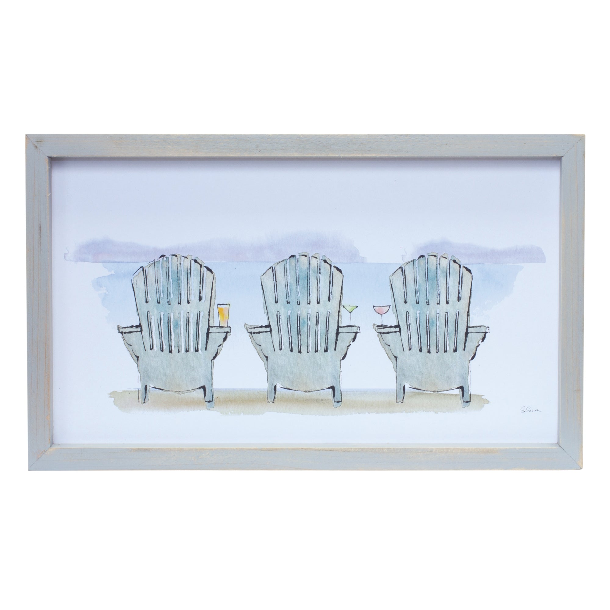 Beach Chair Frame 15.75"L x 9.5"H Wood/Wood