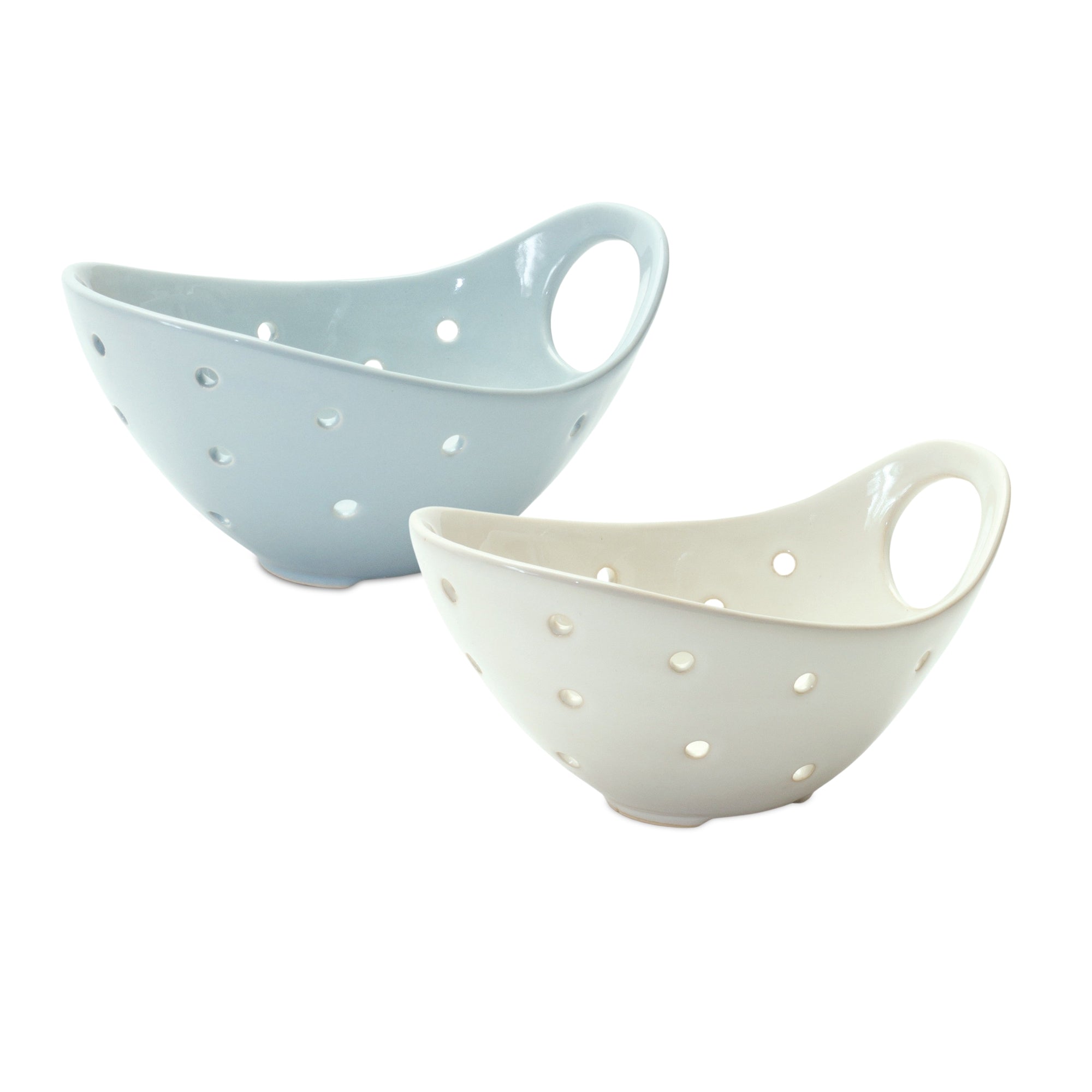 Colander (2 Asst) 7"L x 3.5"H Ceramic