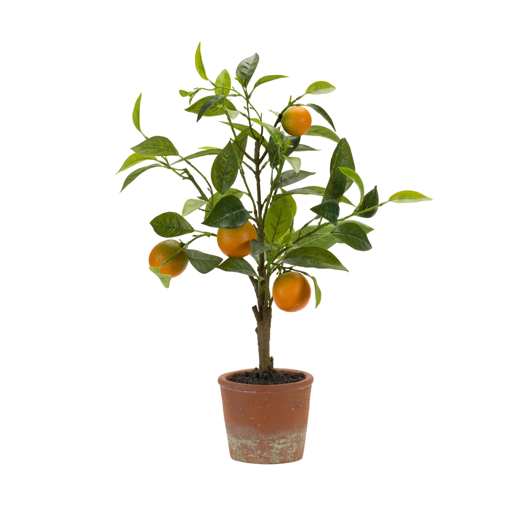 Potted Orange Tree 21.5”H Polyester