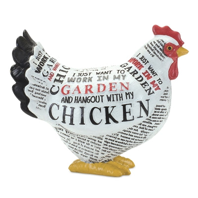 Chicken 9.25"L x 8.25"H Resin