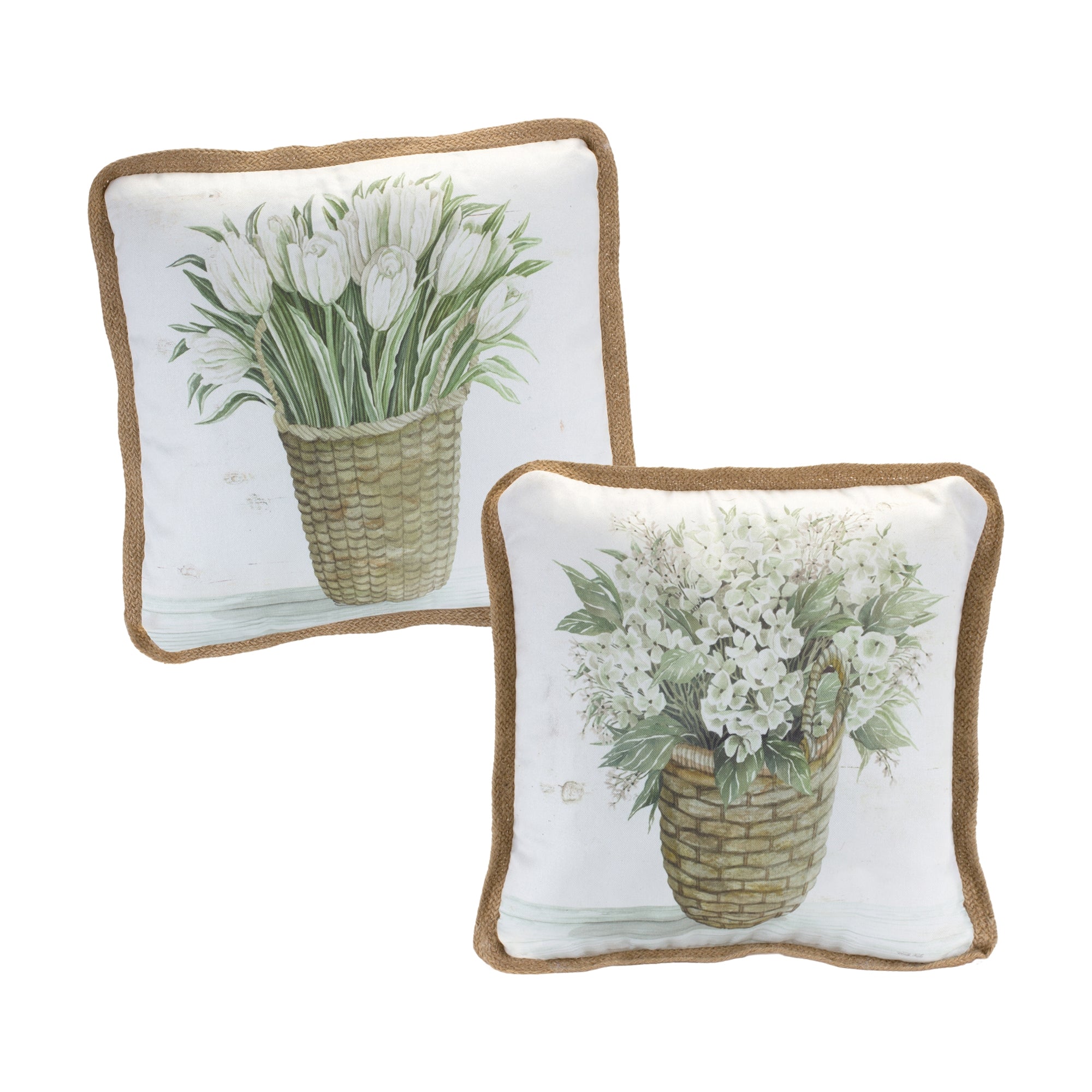 Floral Pillow (2 Asst) 16”SQ Polyester