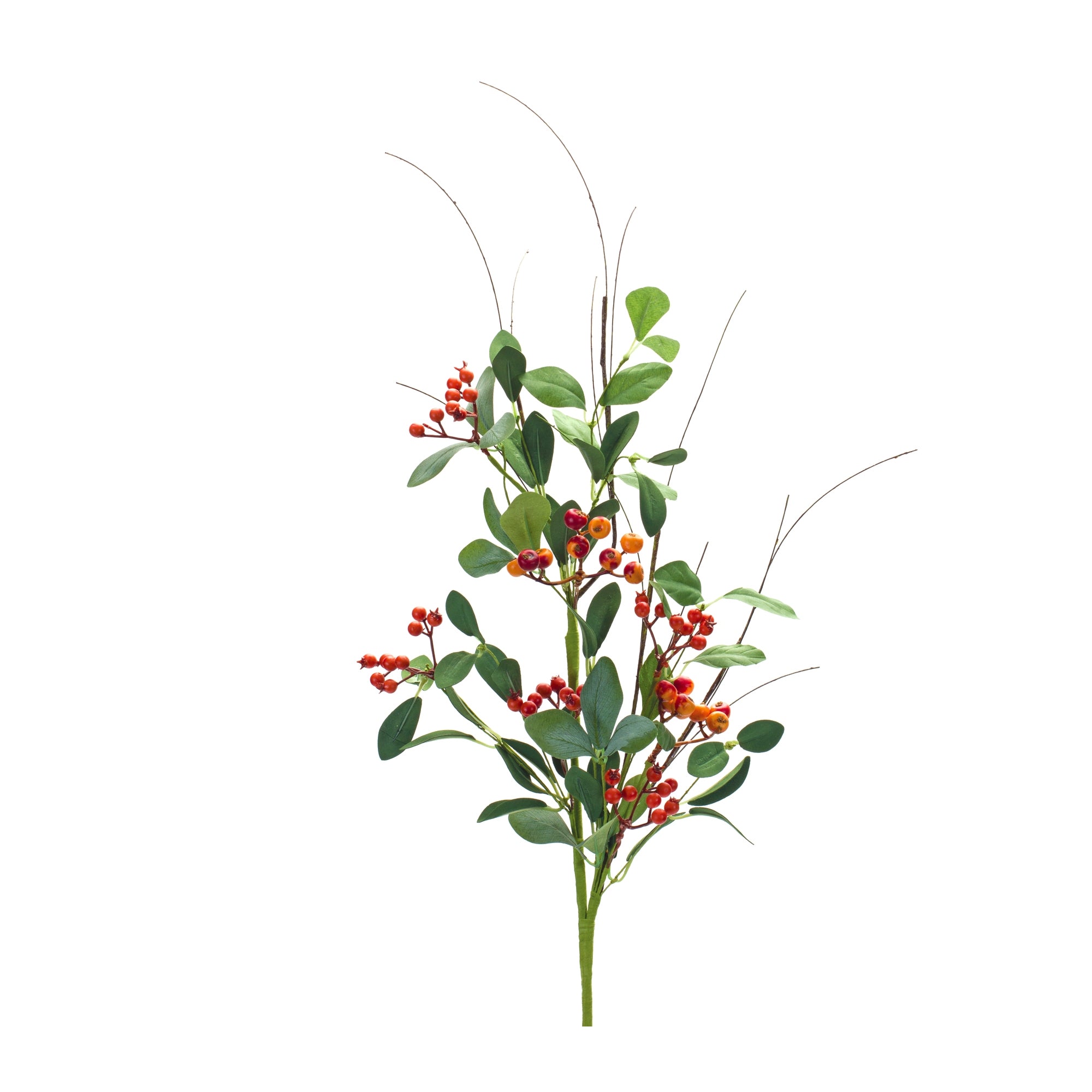 Foliage and Berry Spray 34”H Polyester