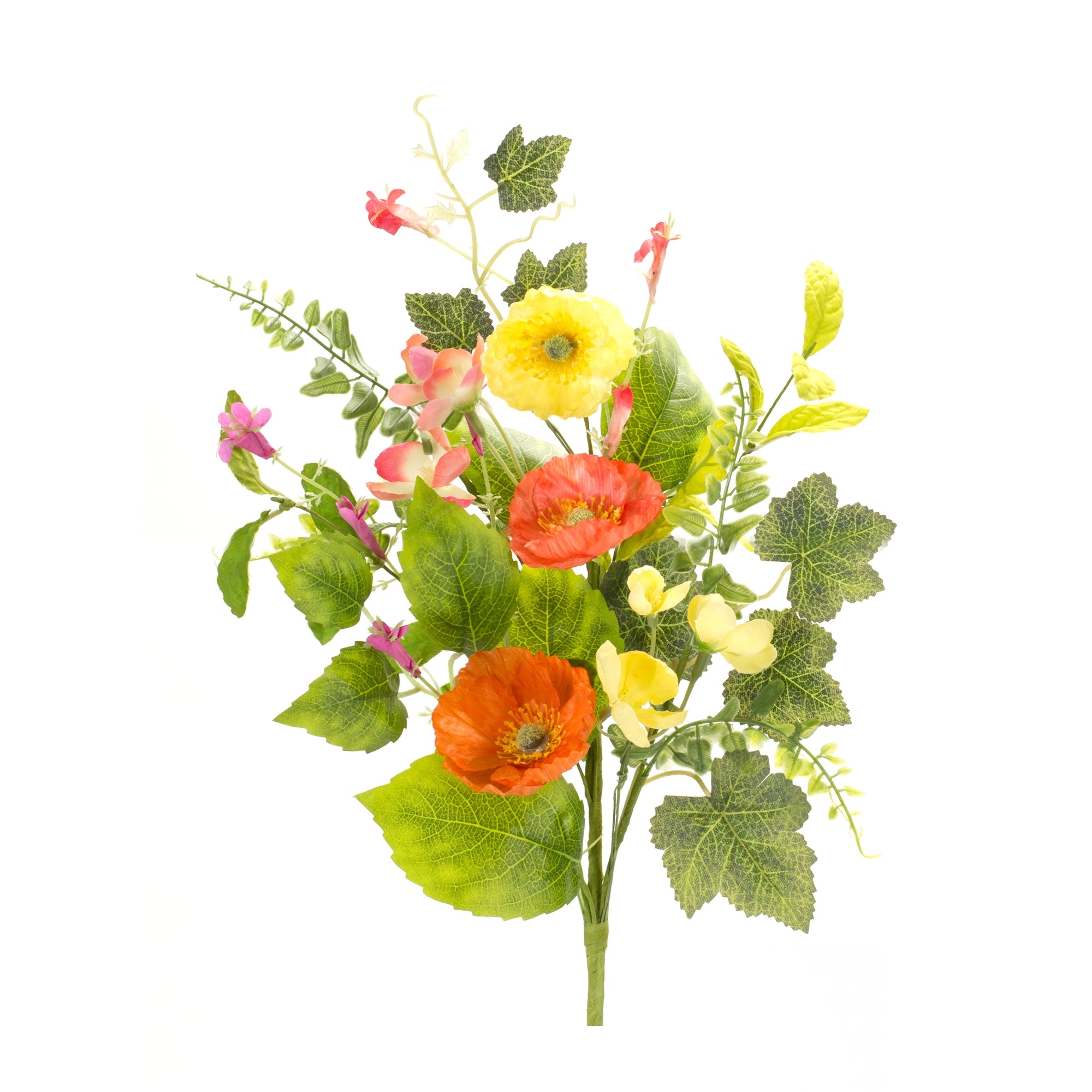Poppy Spray 19”H Polyester