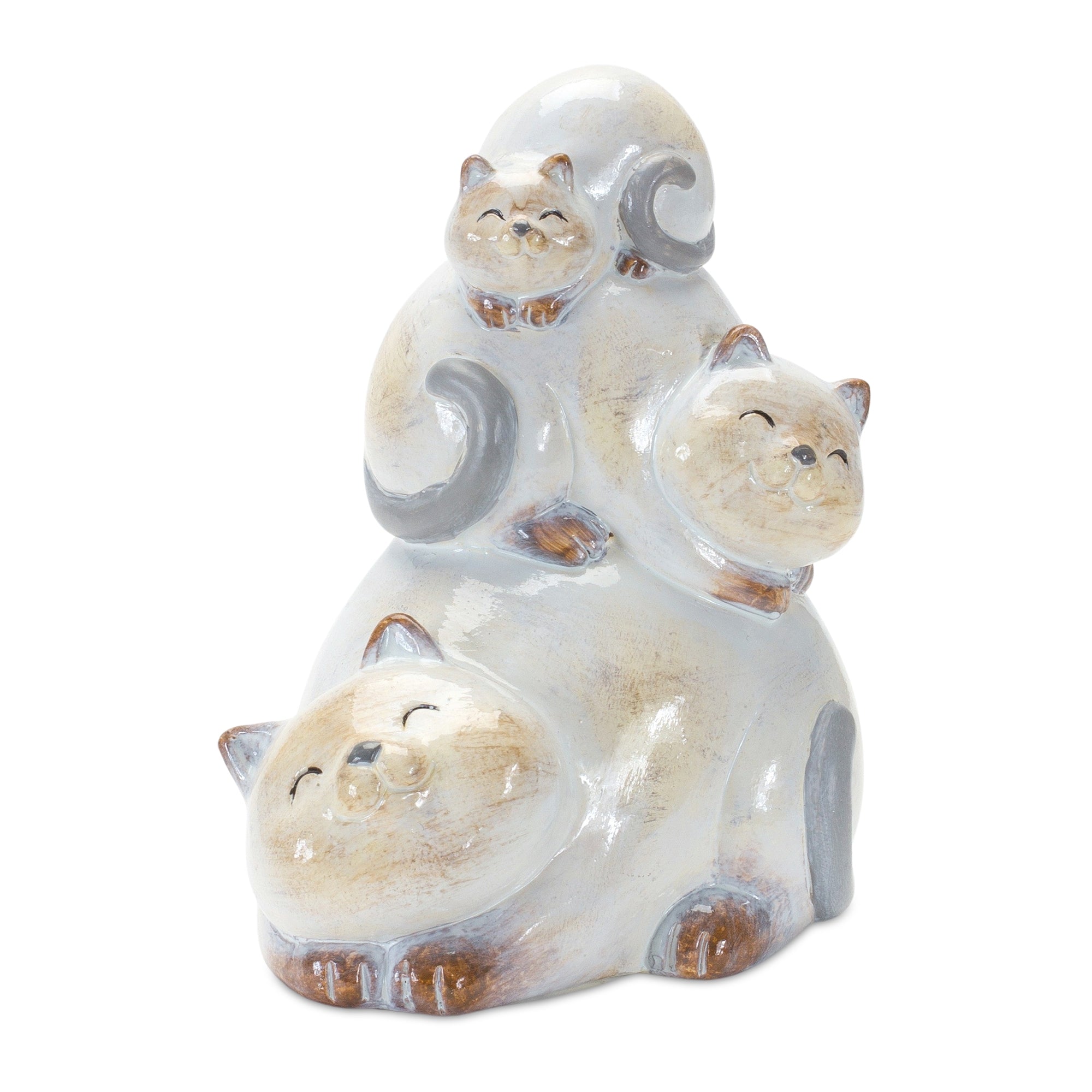 Cat Stack 6.5”H Terra Cotta