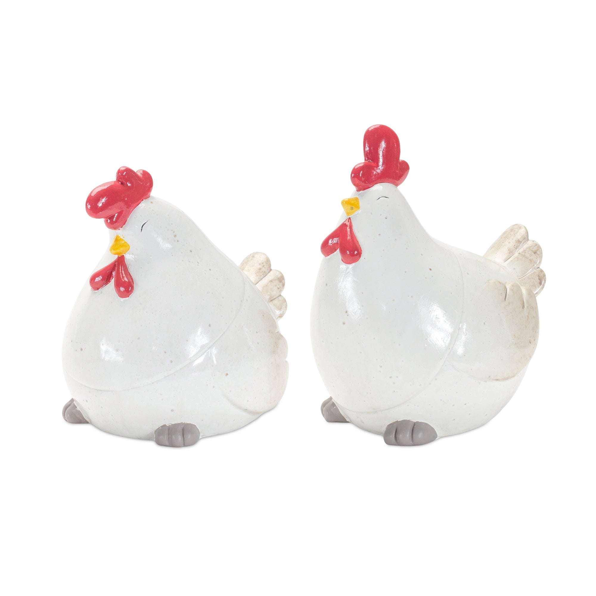 Chicken (2 Asst) 6.5"H, 7.5"H Terra Cotta