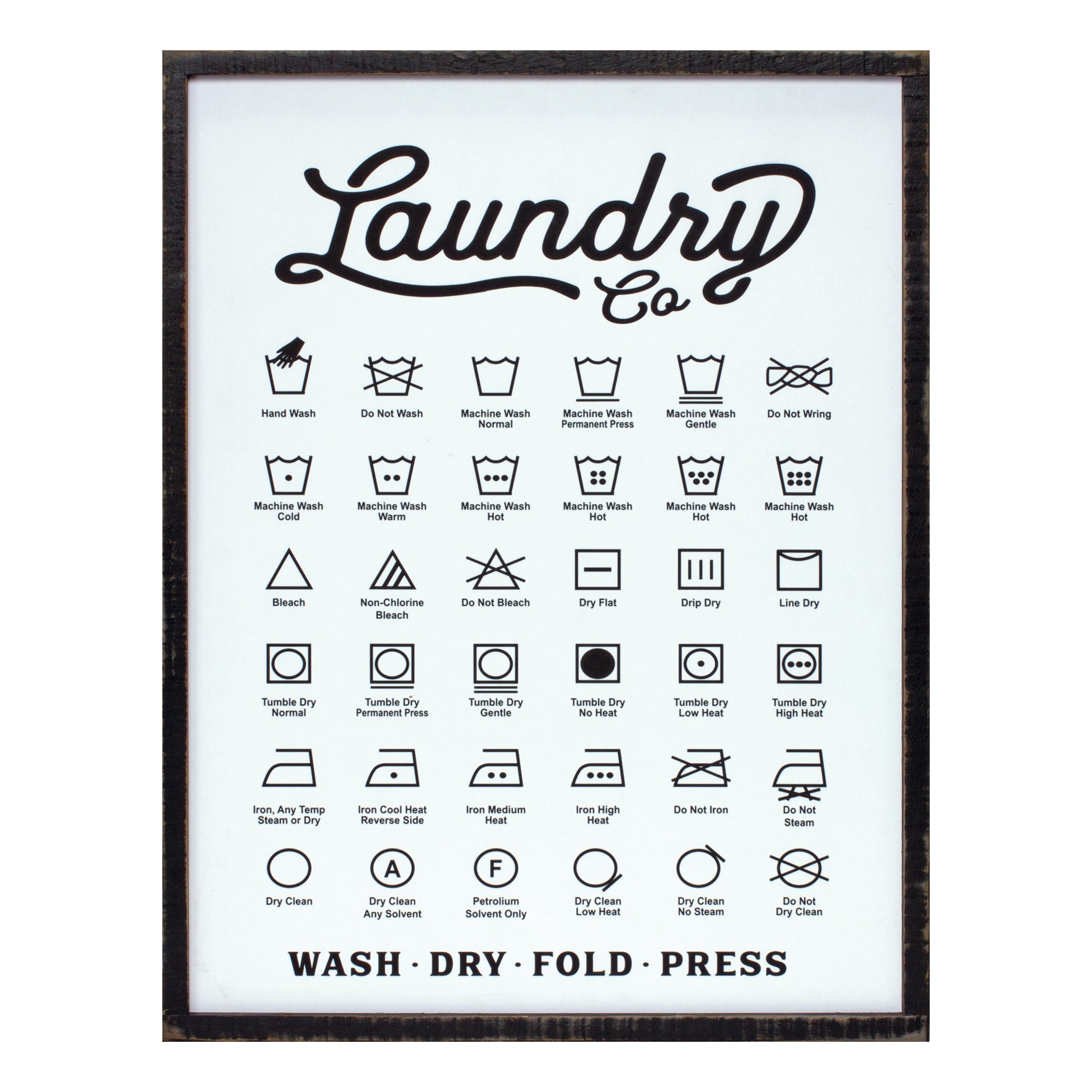 Laundry Sign 20"L x 26"H Wood/Wood