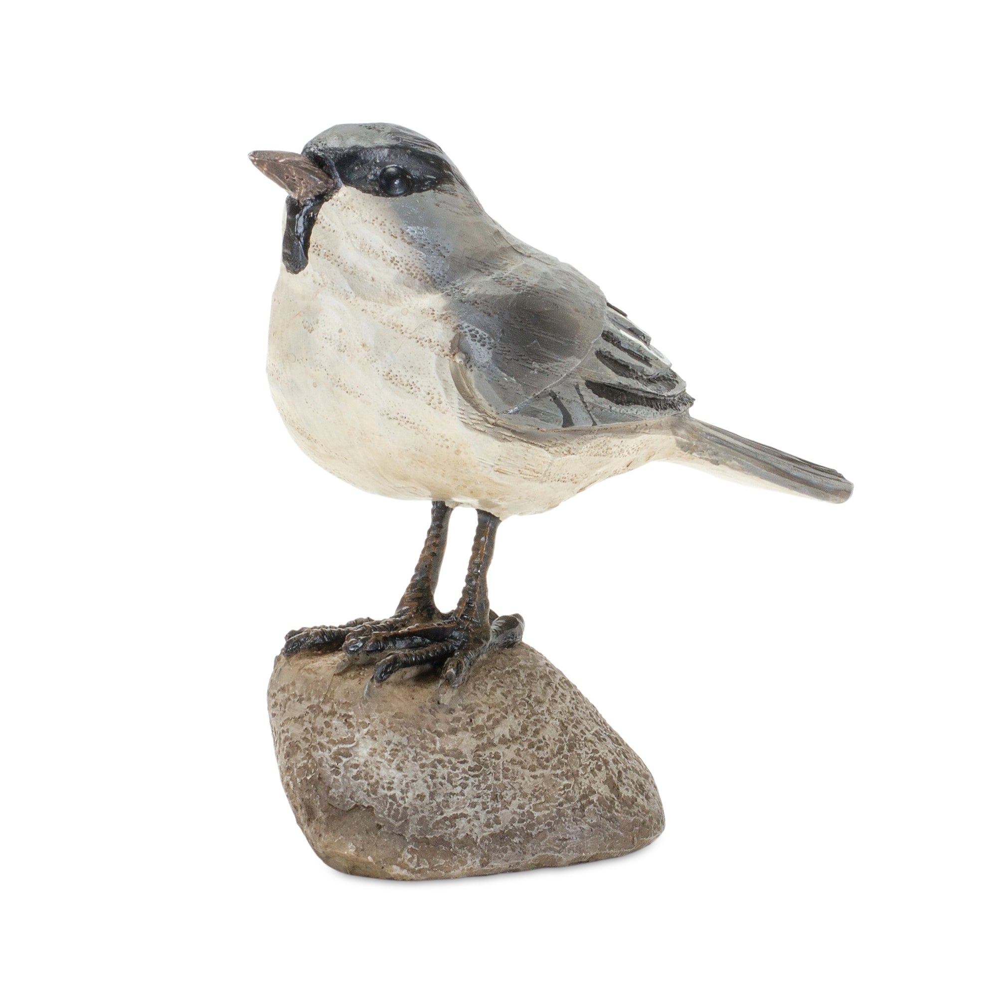 Bird on Rock 3.75”H Resin