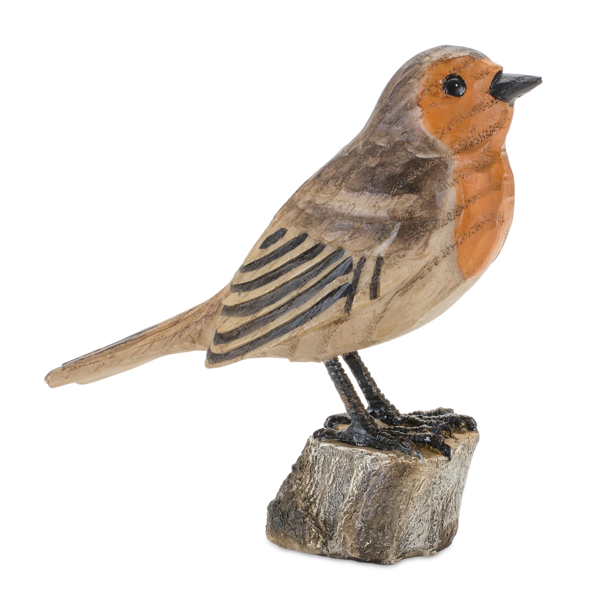 Bird on Stump 4.25”H Resin