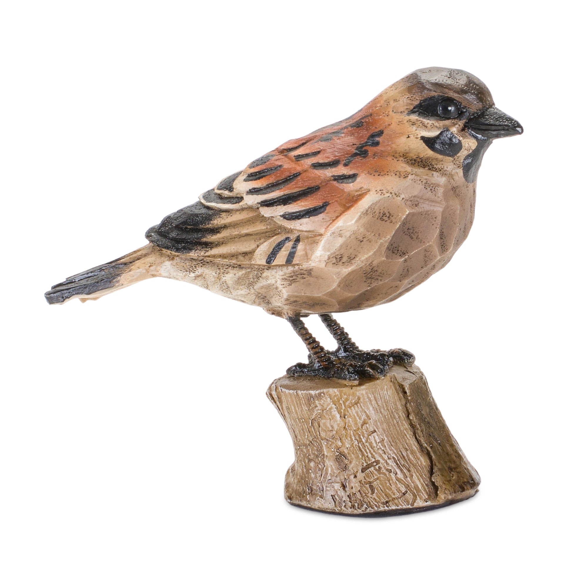 Bird on Stump 3.75”H Resin
