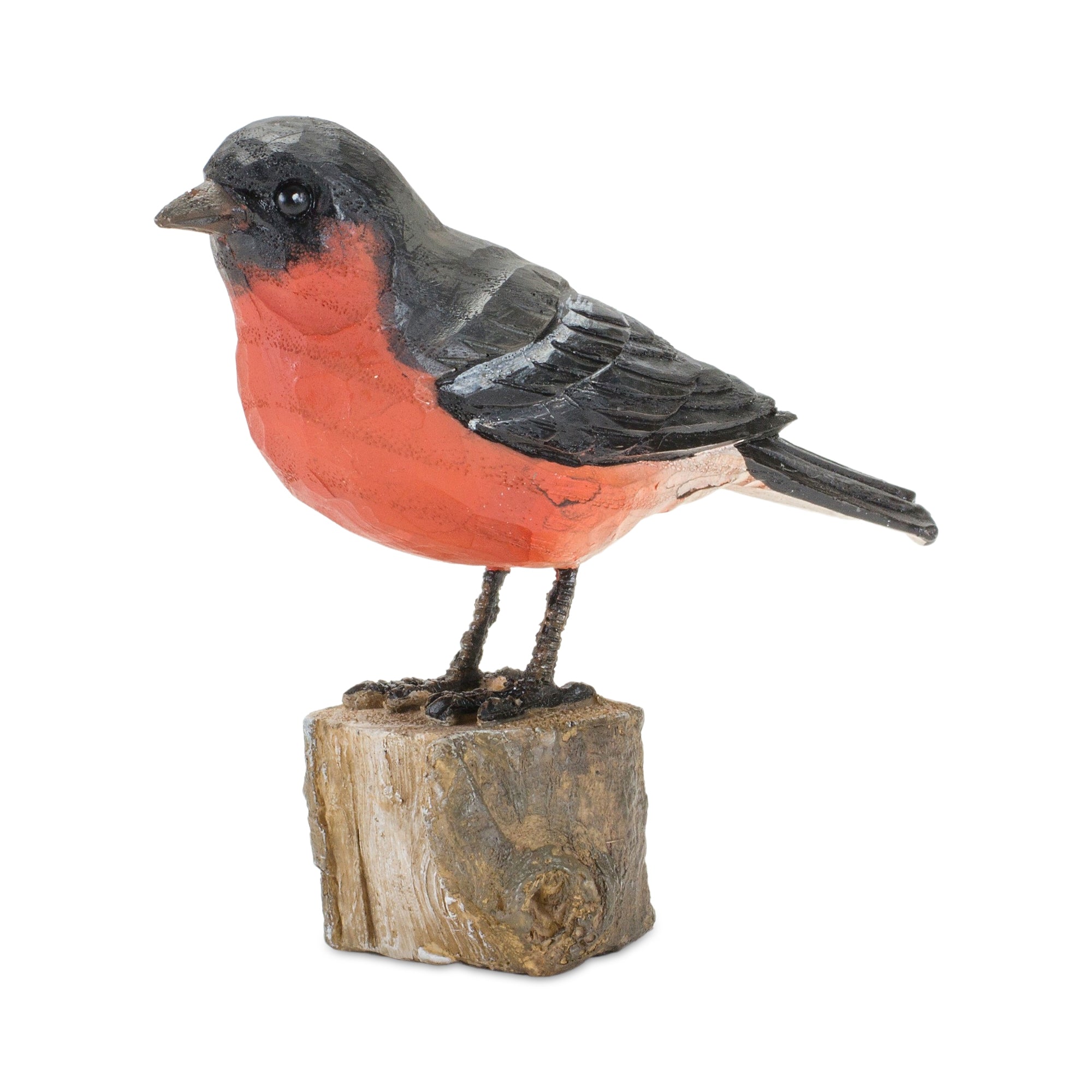 Bird on Stump 4”H Resin