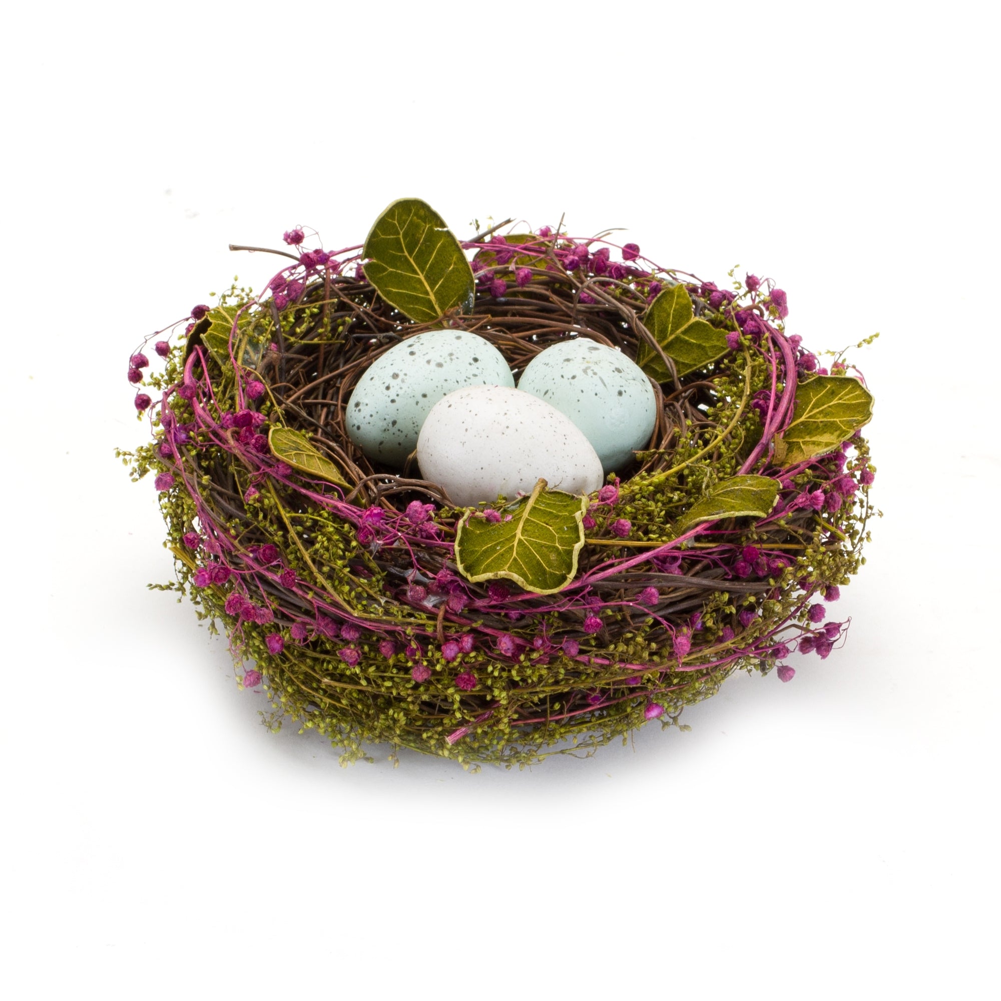 Nest with Eggs 6.5"D x 2.75"H Natural/Foam