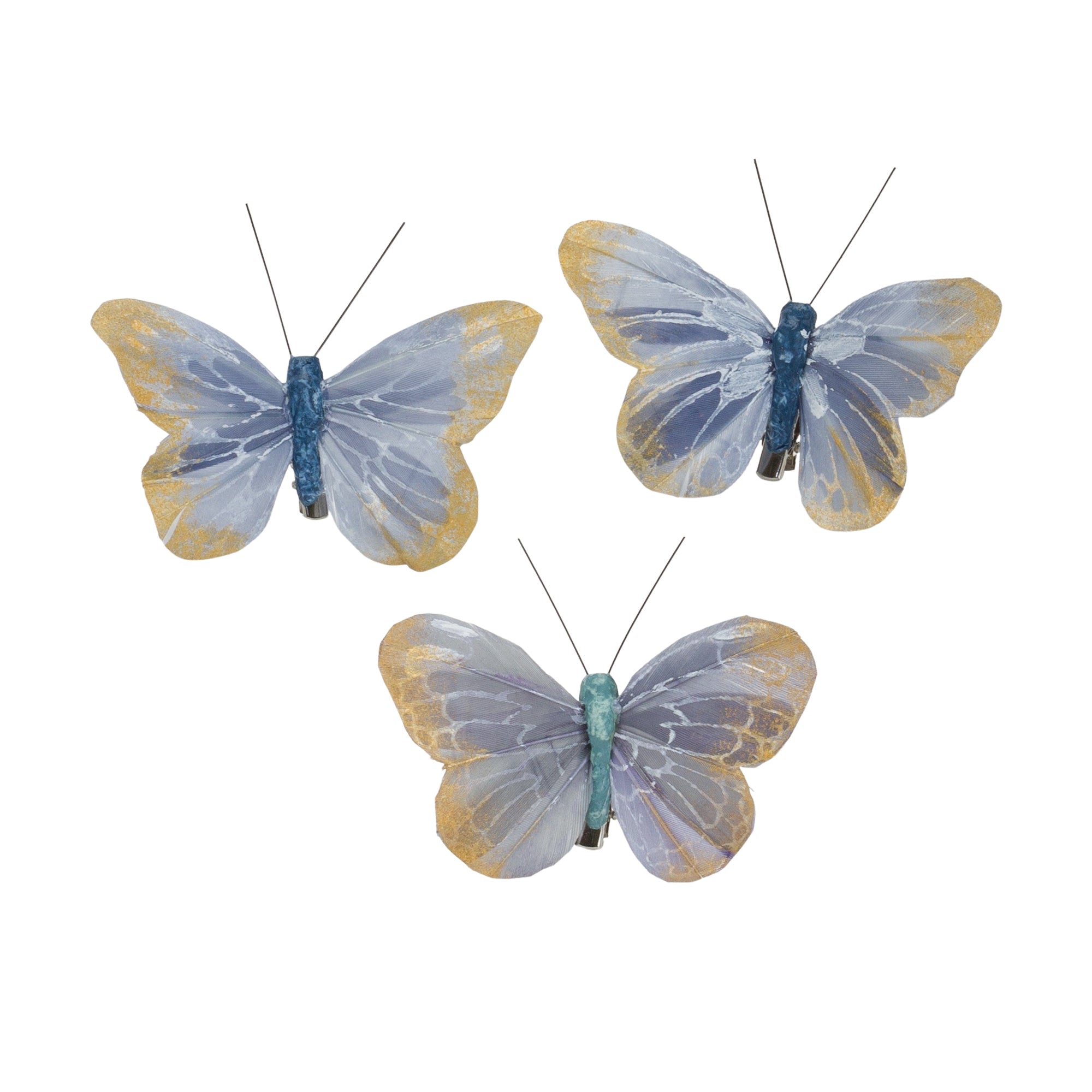 Butterfly (3 set of) 3.75”L Feather