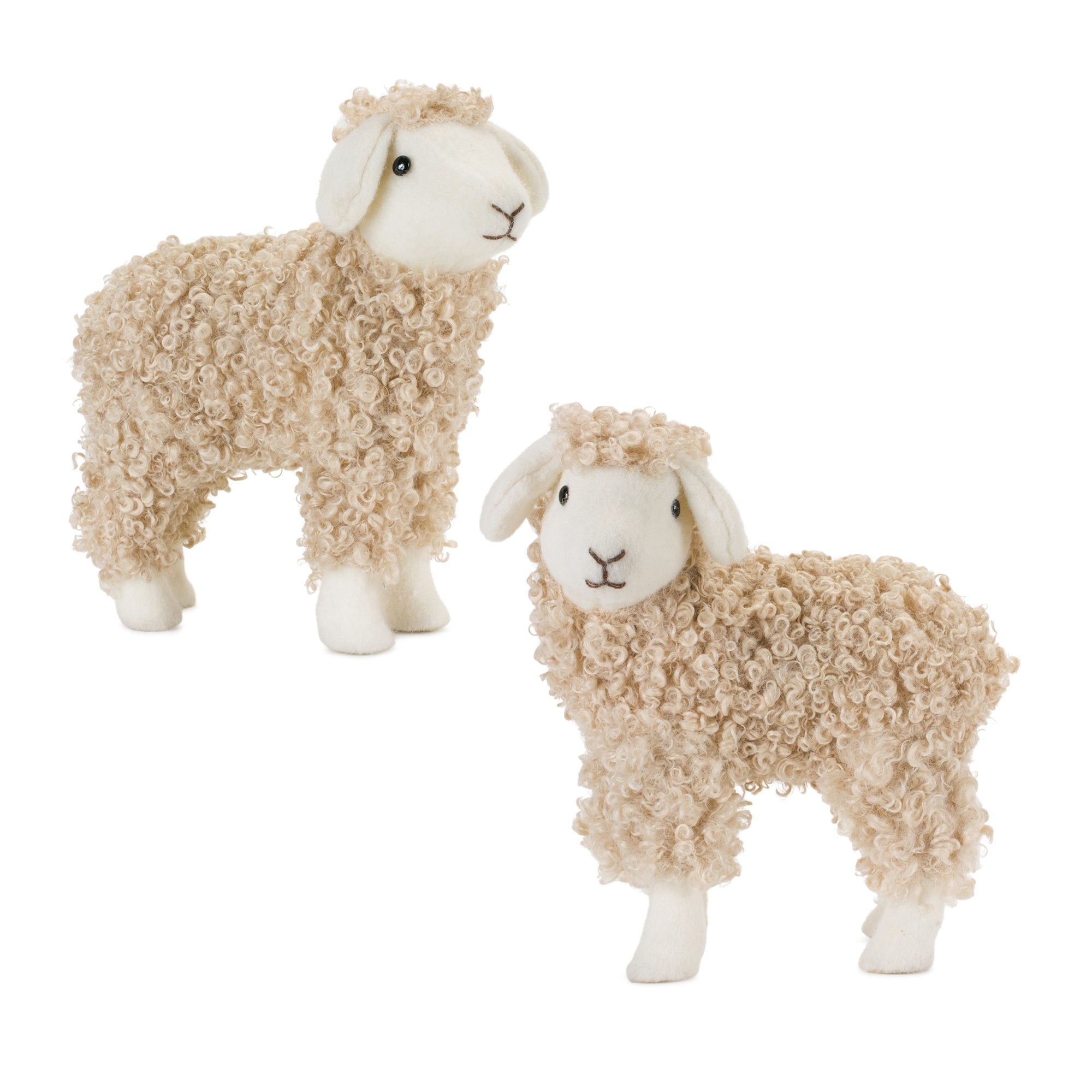 Sheep (2 Asst) 9.5"L x 10.5"H, 9"L x 10.75"H Foam/Fabric