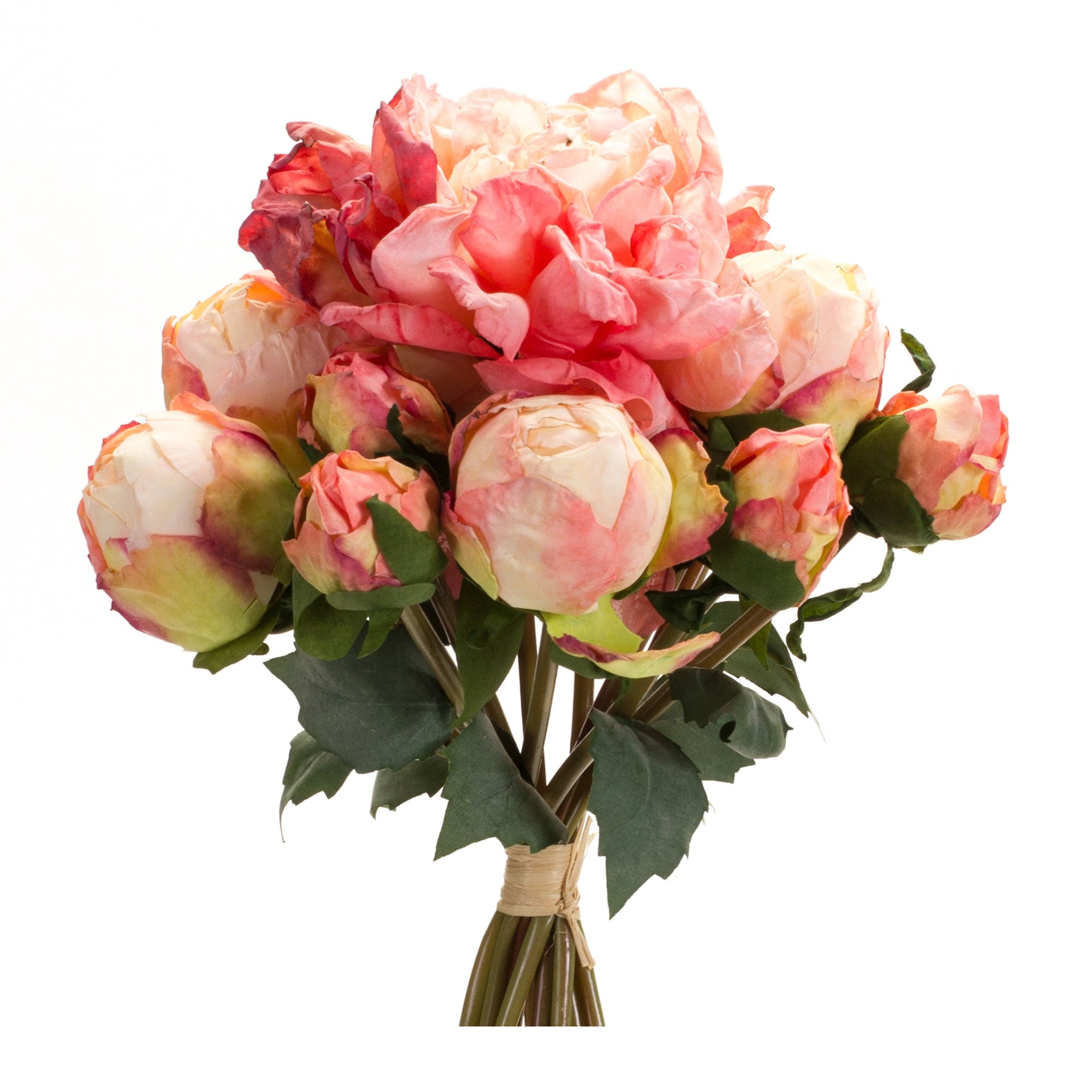 Peony Bouquet 16”H Polyester