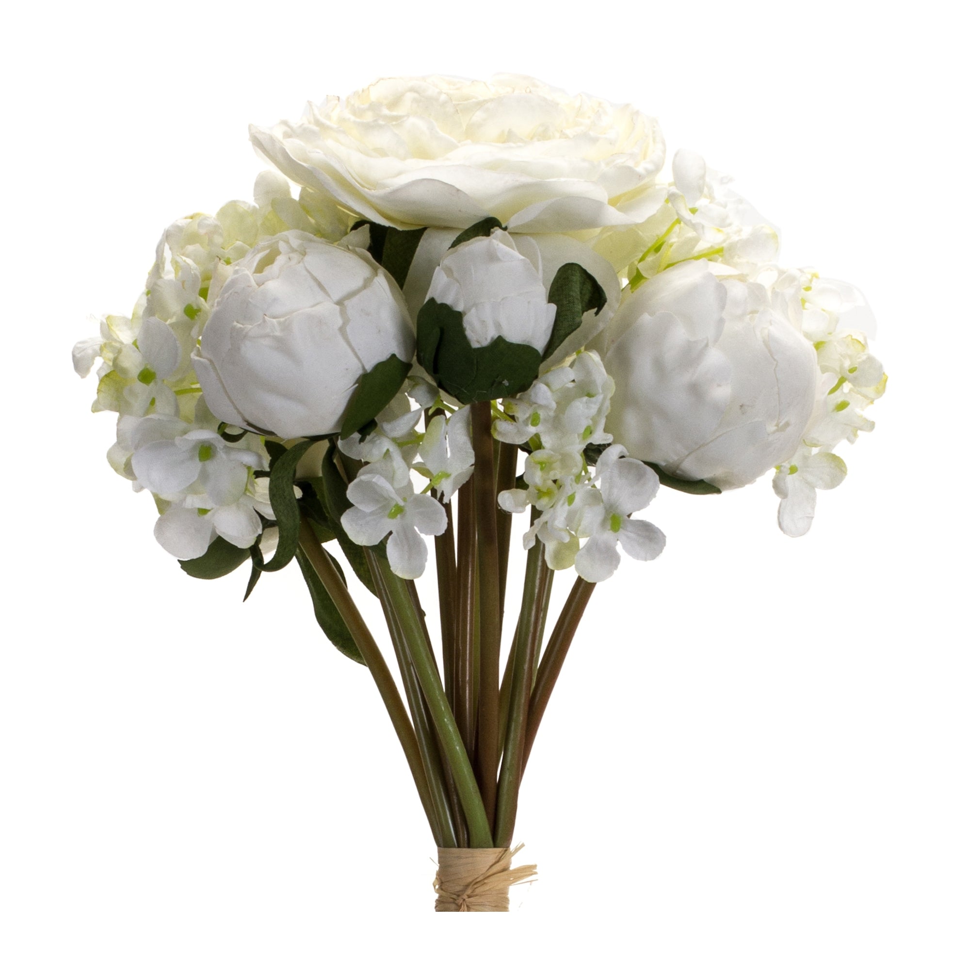 Peony and Hydrangea Bouquet 16.75”H Polyester