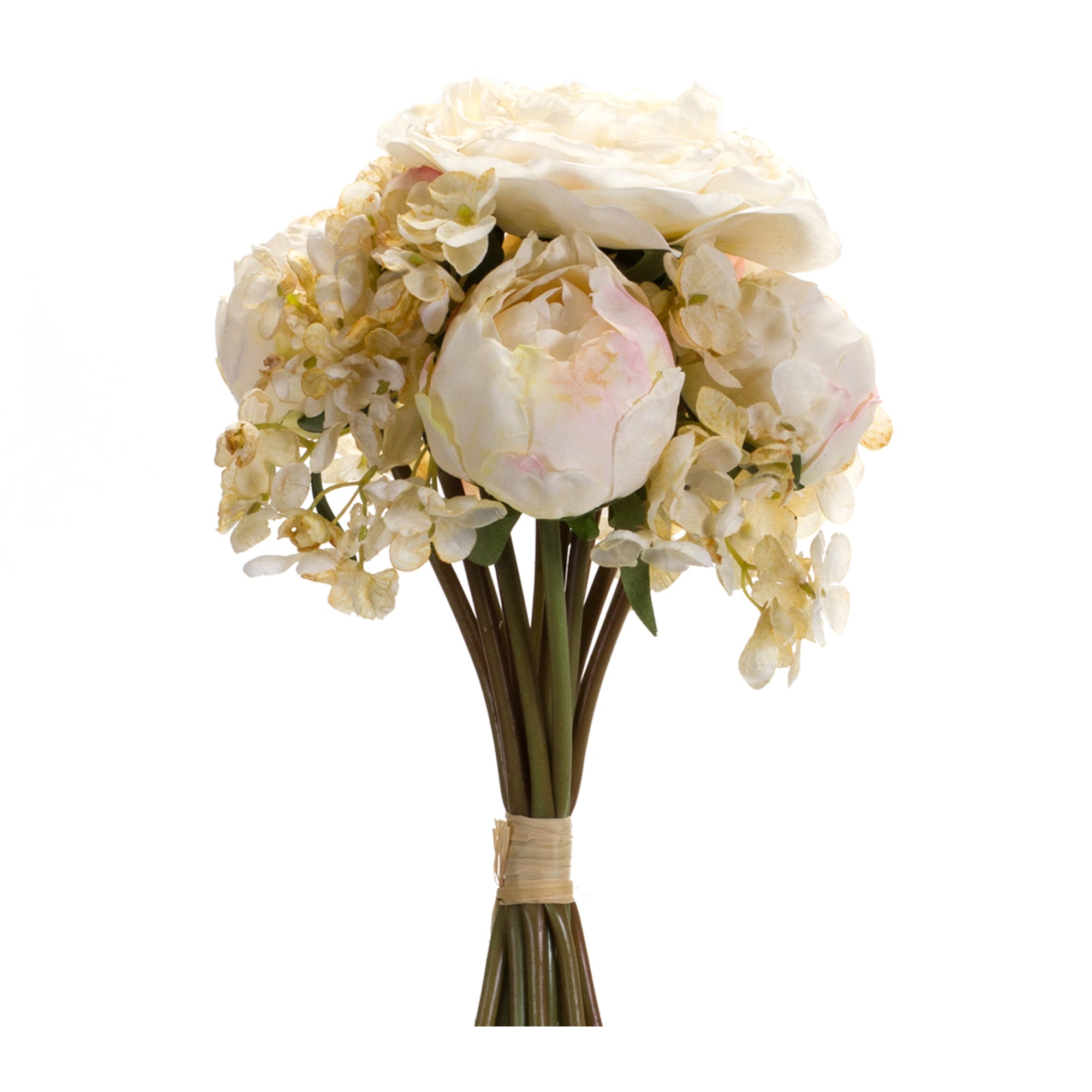 Peony and Hydrangea Bouquet 16.75”H Polyester
