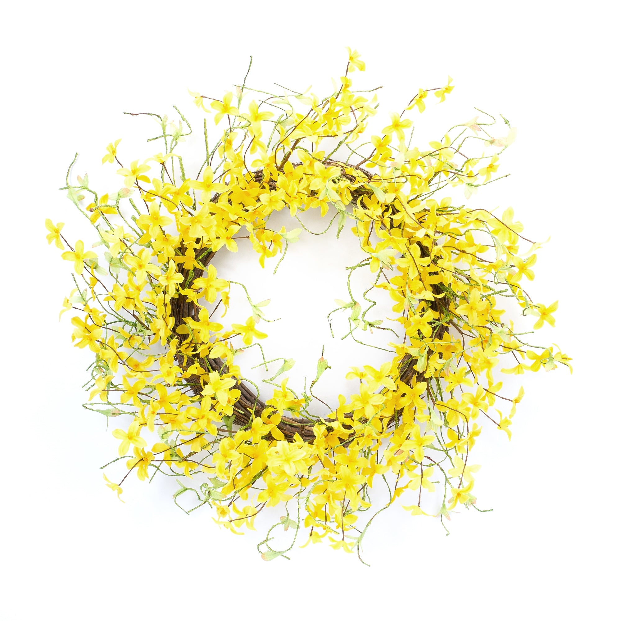 Forsythia Wreath 21.75”D Polyester