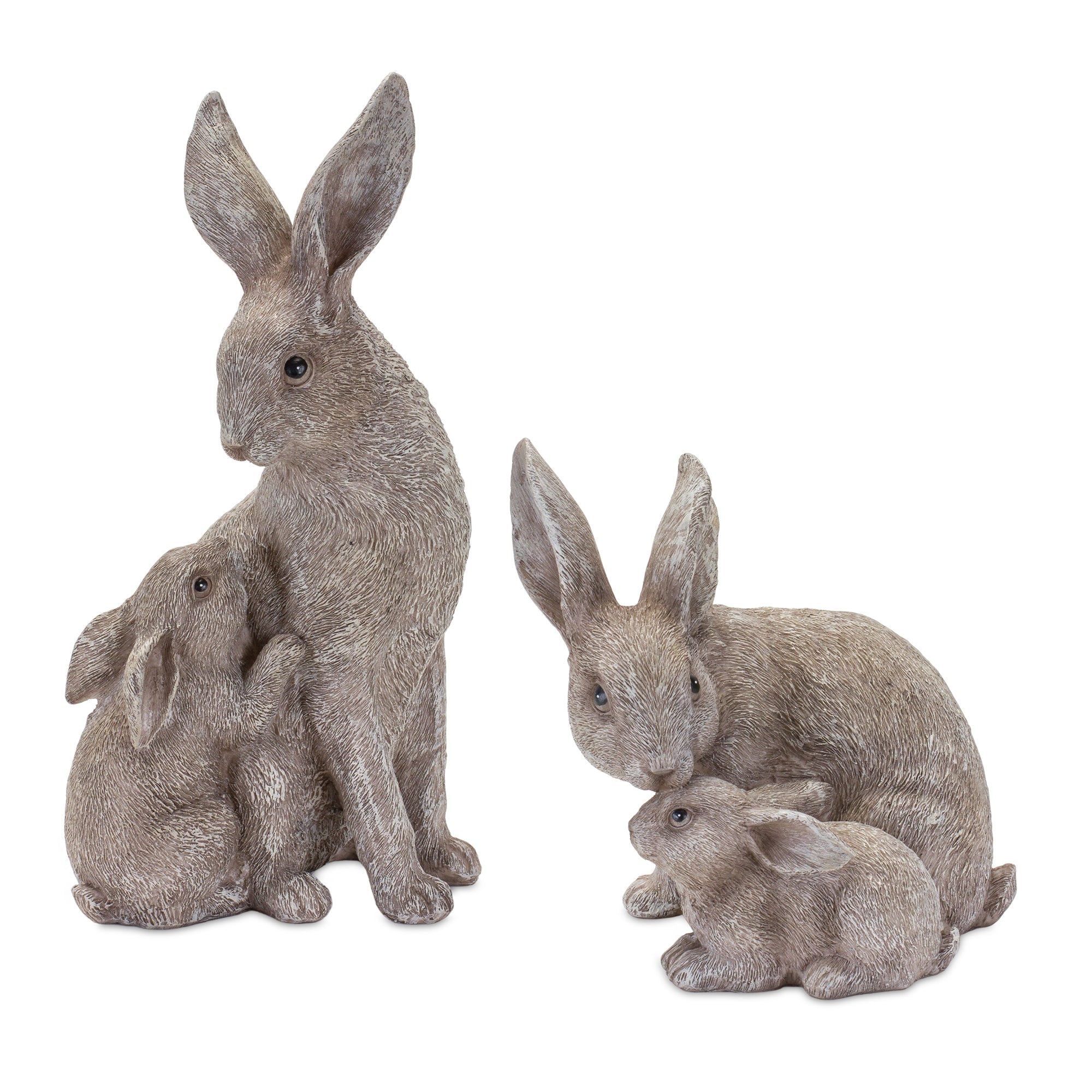 Rabbit with Bunny (2 Asst) 7"H, 11"H Resin