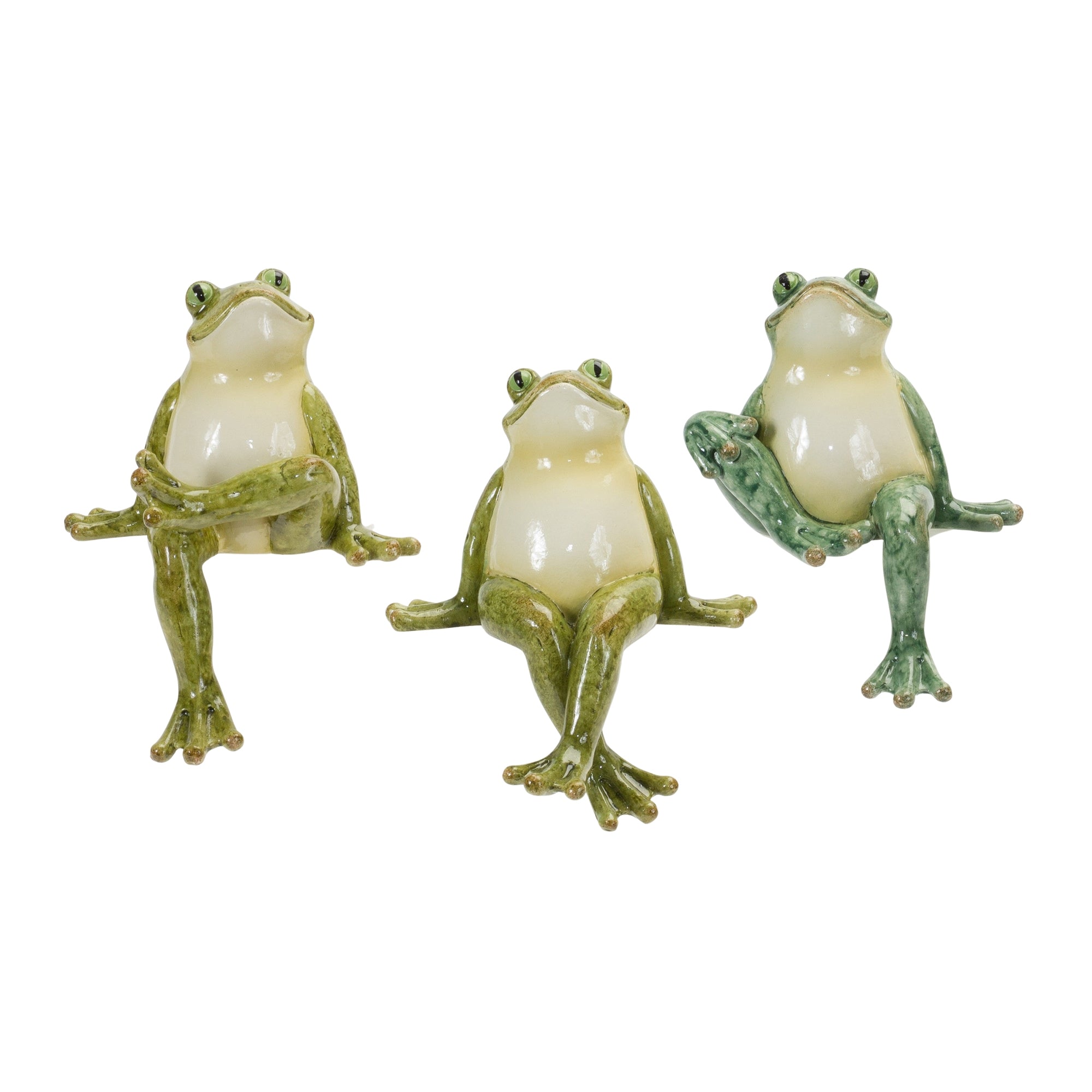 Frog Shelf Sitters (3 Asst) 4”H Resin