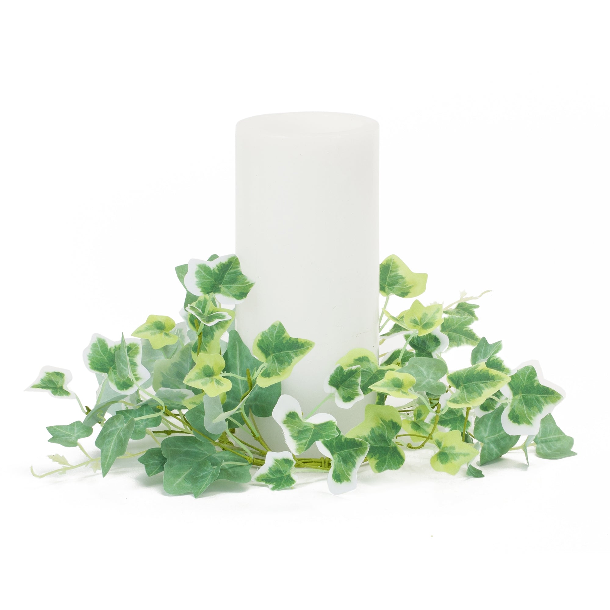 Mixed Ivy Candle Ring 10.25"D Polyester (Fits a 4" Candle)