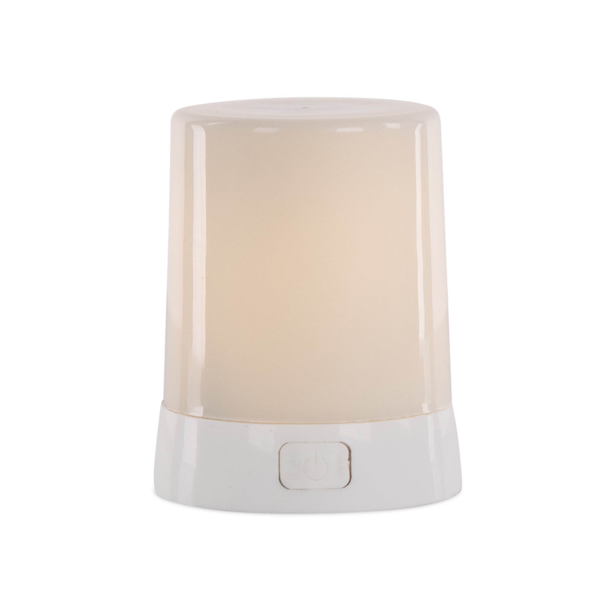 FIA Flame 2"D x 2.5"H  WHITE 6 Hr Timer w/Remote USB Charging Cable Included