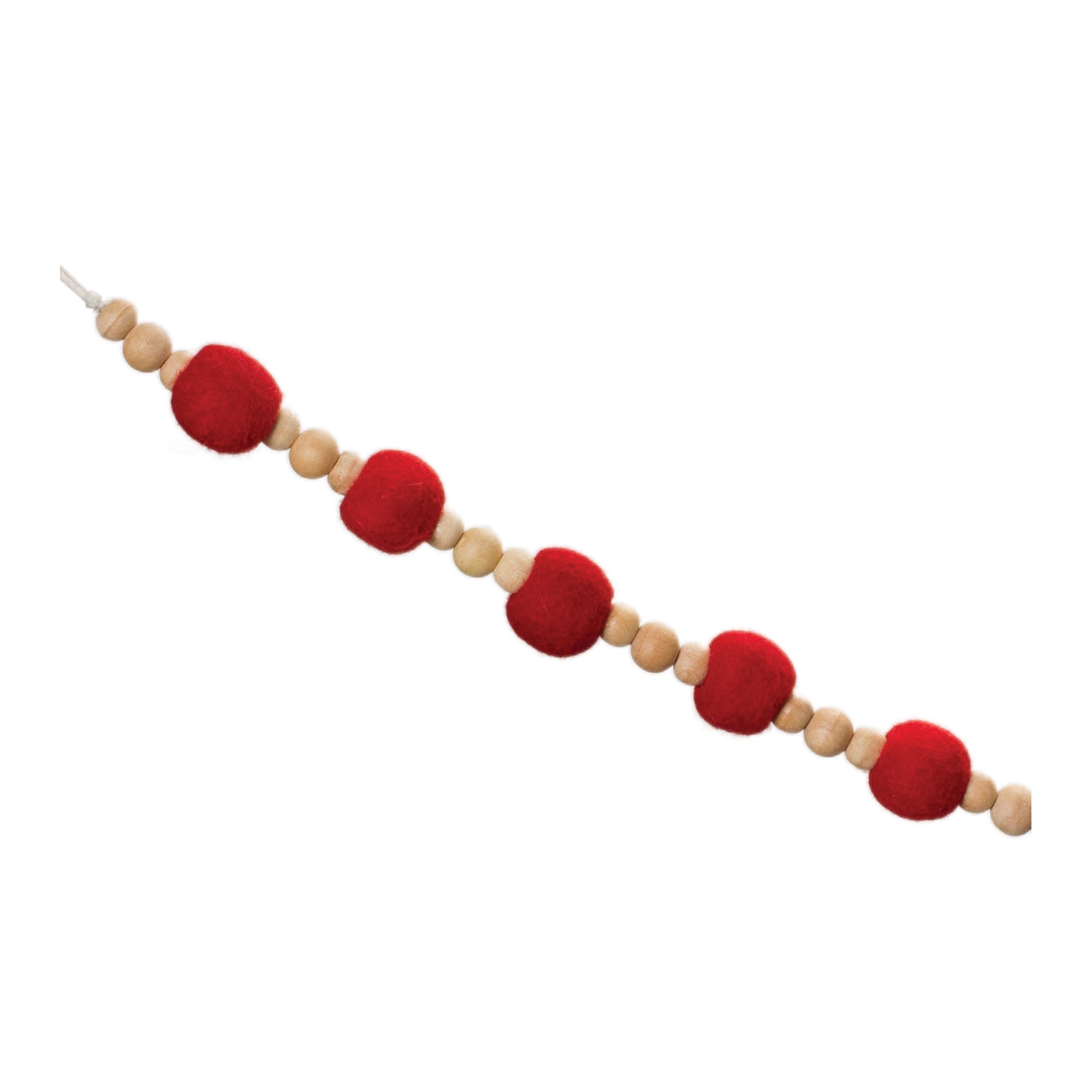 Bead Garland 5.5'L Wood