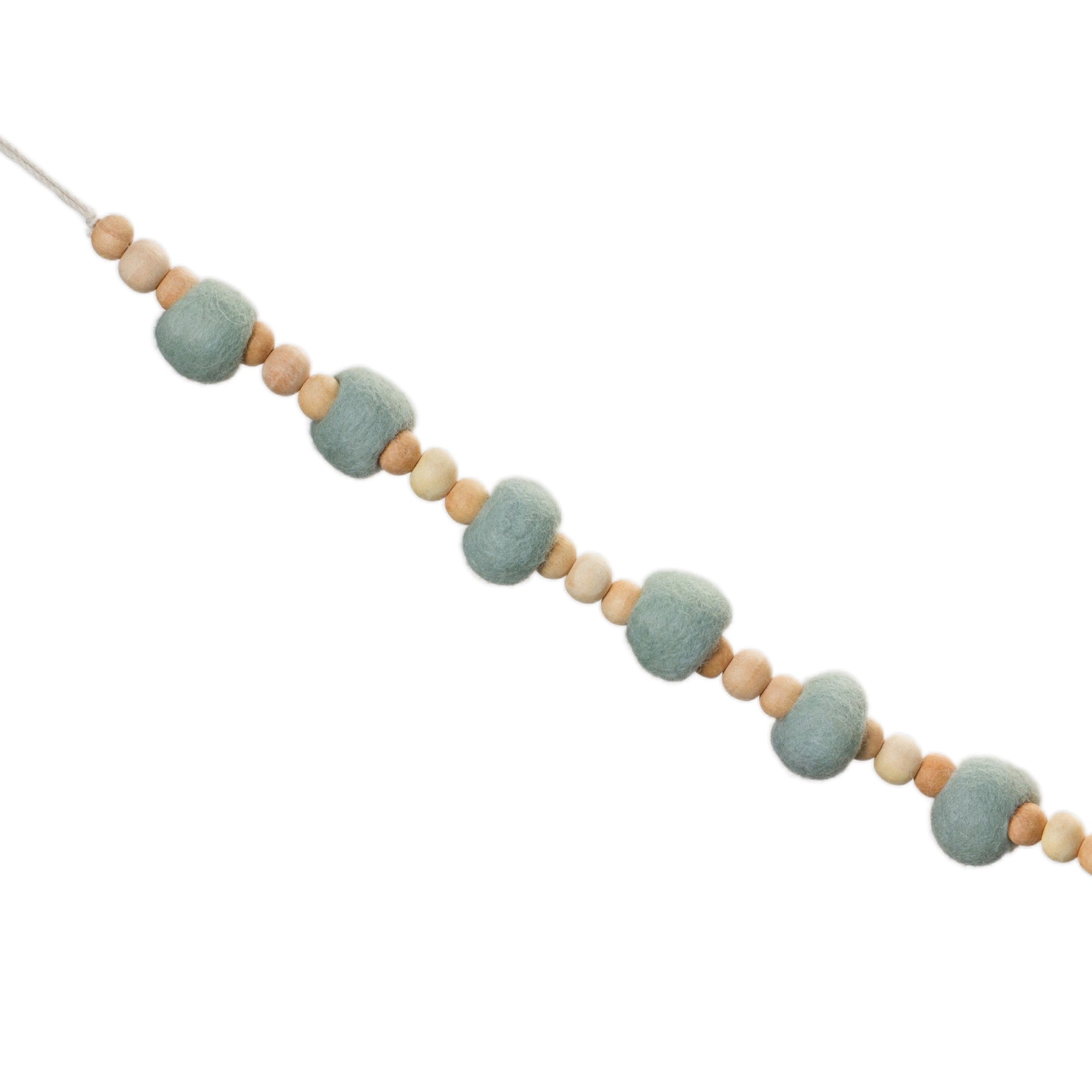 Bead Garland 5.5'L Wood