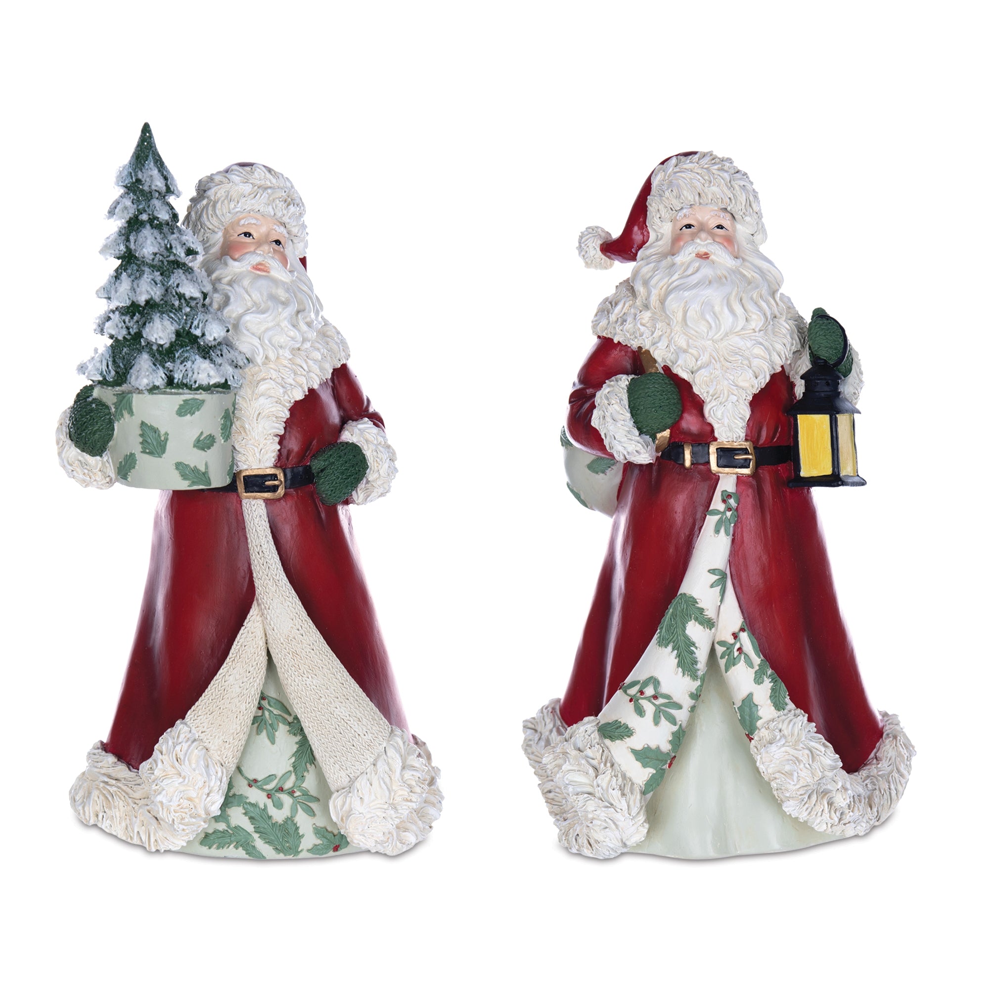 Santa (2 set of) 13.5”H Resin