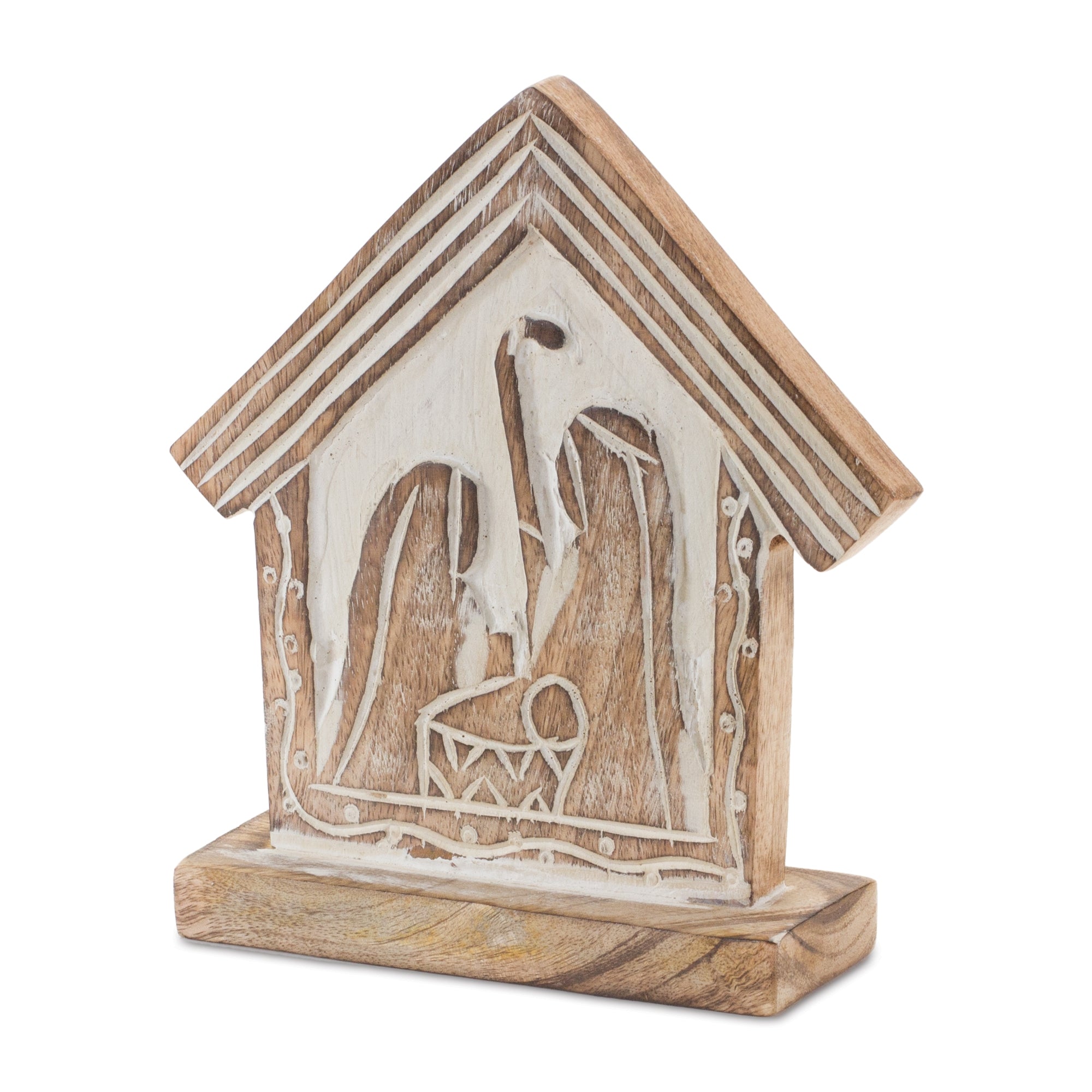 Holy Family 6.5"L X 7.25"H Wood
