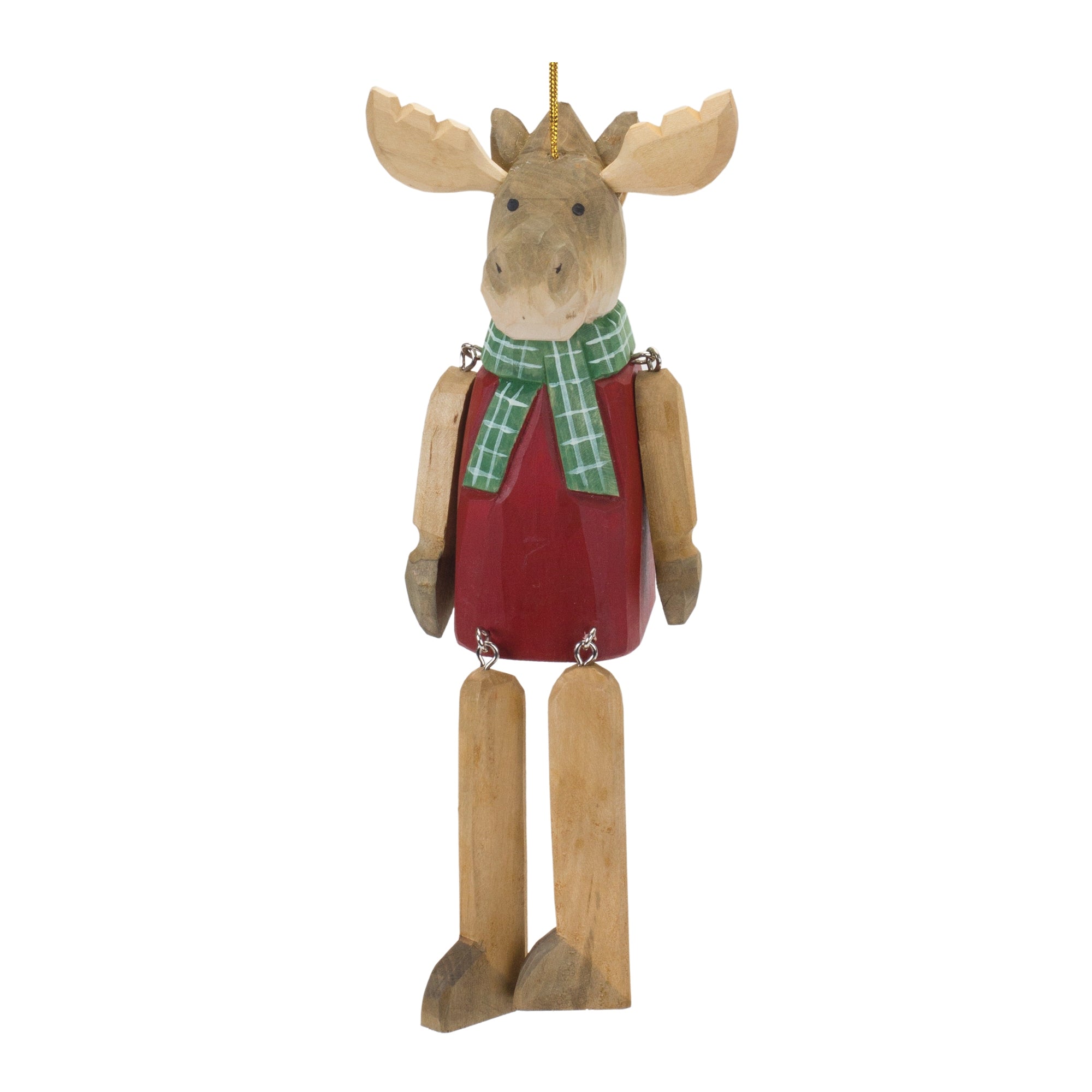 Moose Ornament 9”H Wood