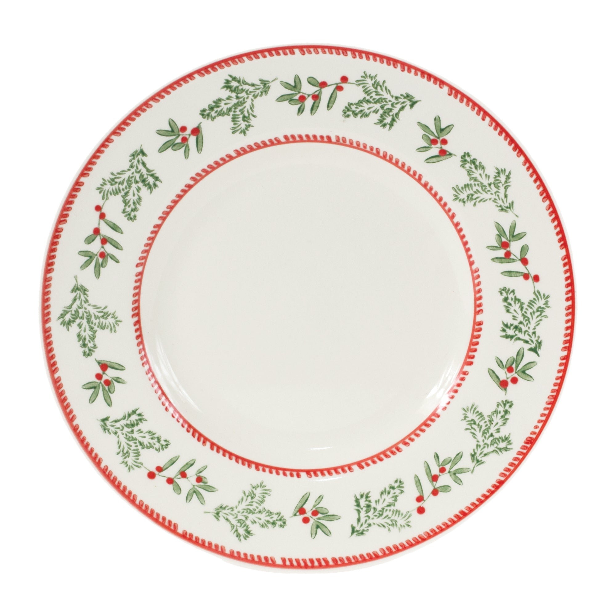 Christmas Plate 8.75”D Stoneware (Dishwasher and Microwave Safe)