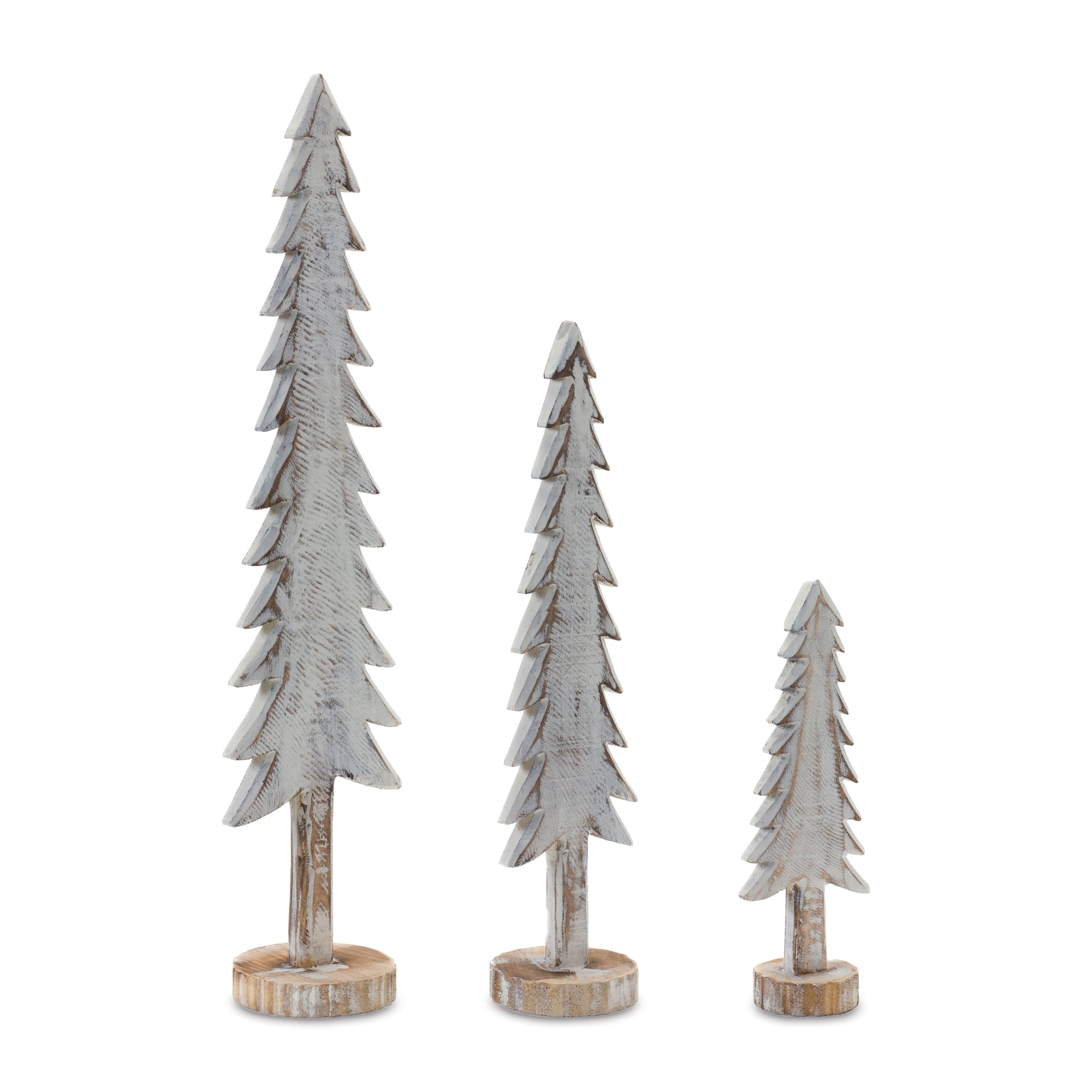 Tree (Set of 3) 10"H, 16"H, 21.5"H Wood