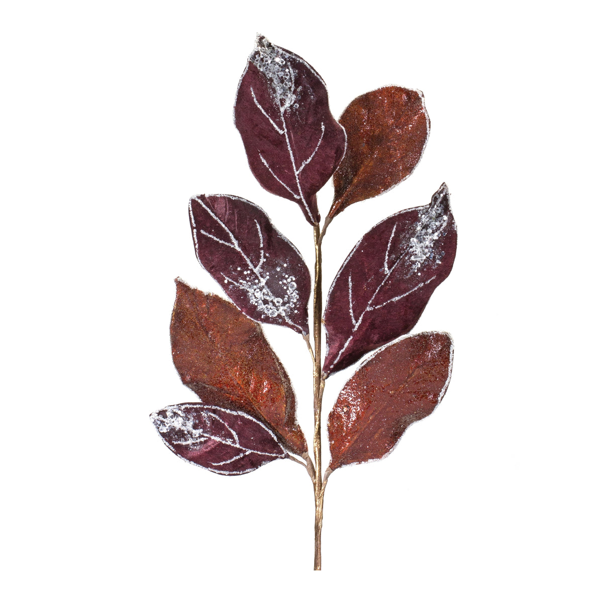Glittered Leaf Spray (S/2)