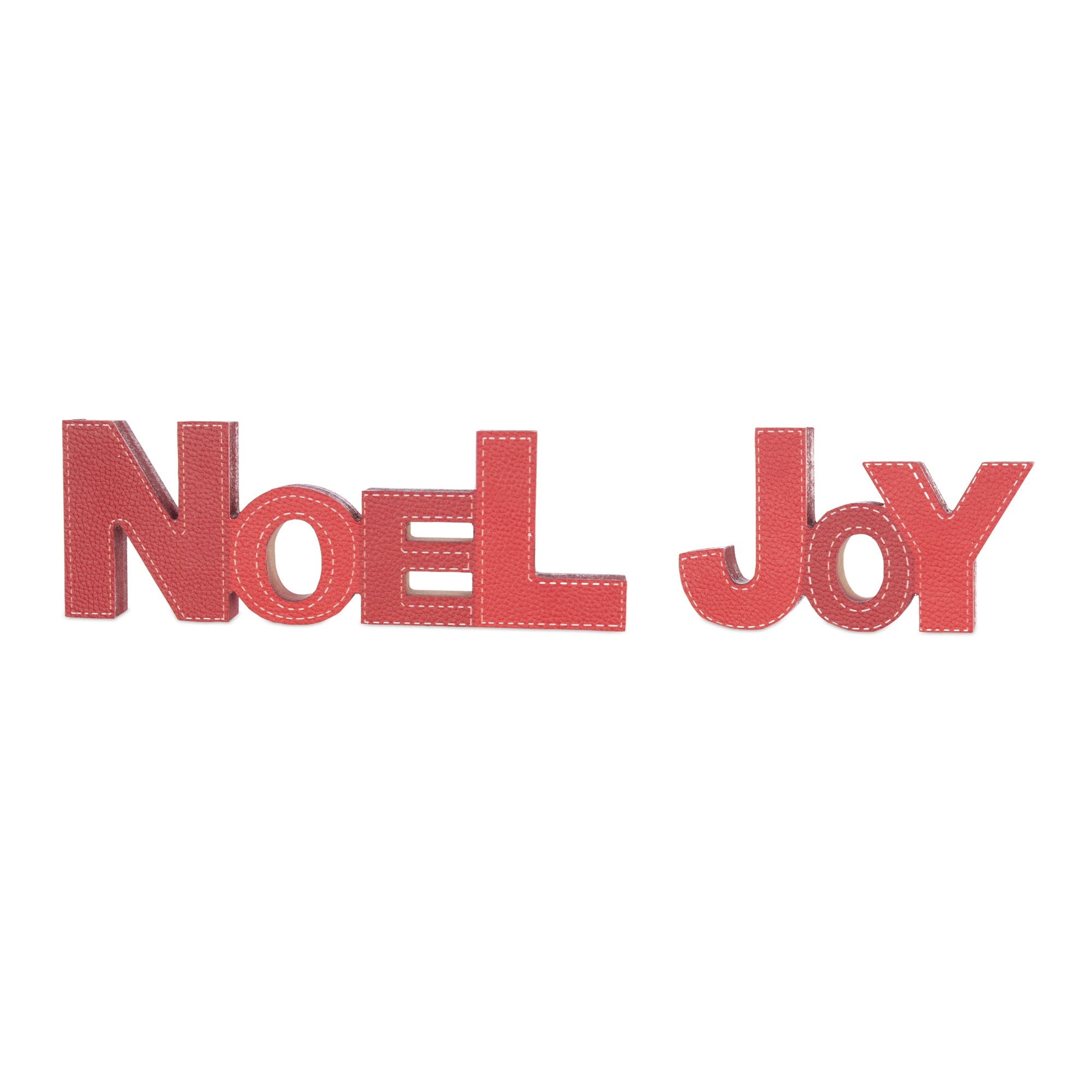 Noel and Joy (Set of 2) 11"L x 4"H, 7"L x 4"H Wood