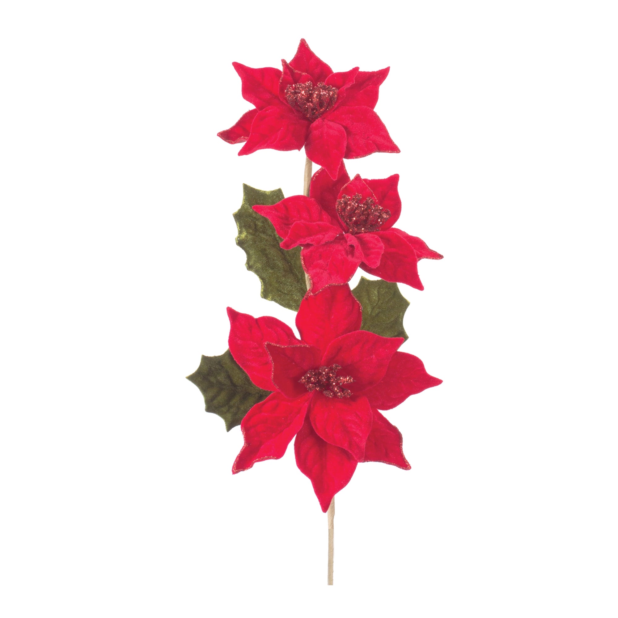 Poinsettia Spray 24”H Polyester