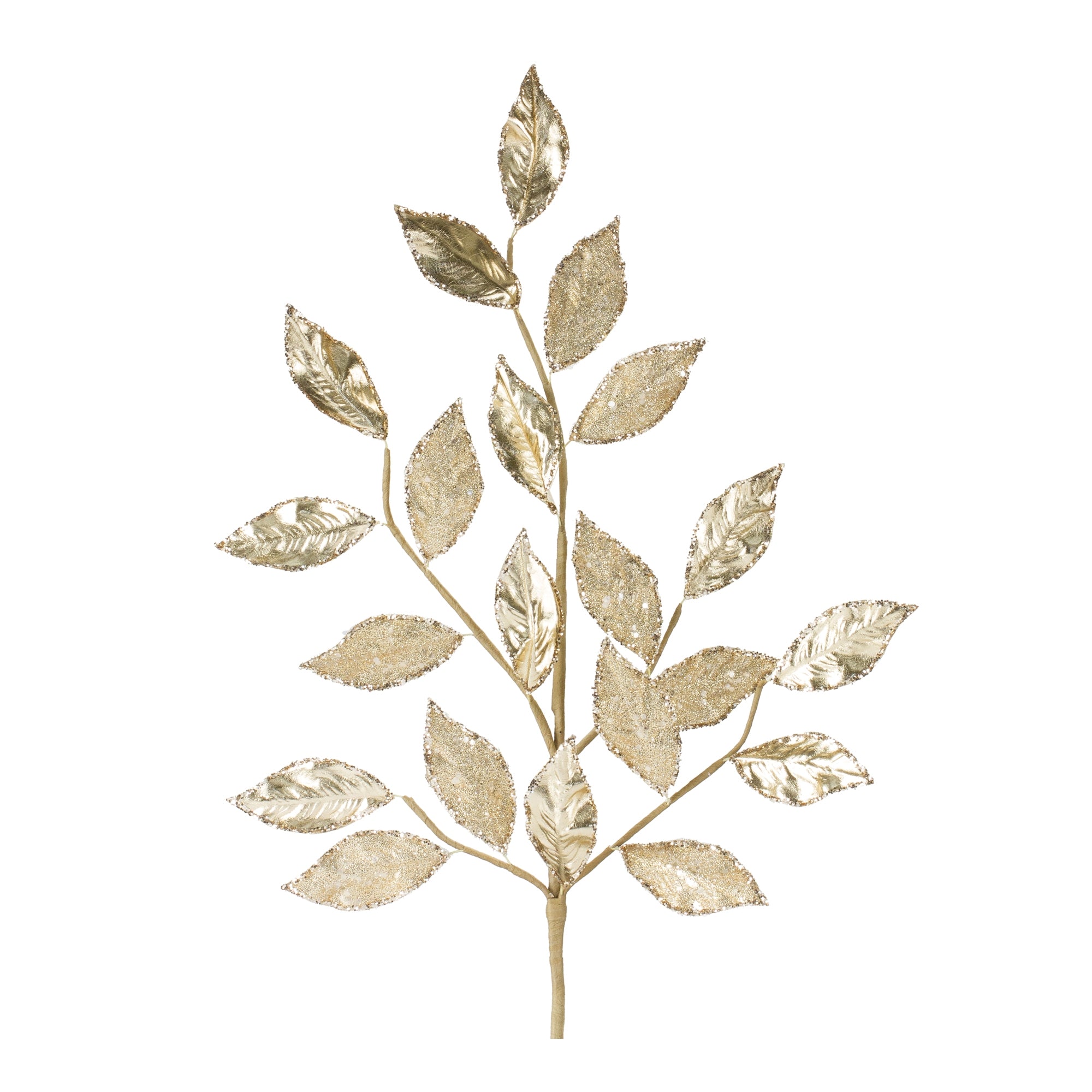 Glittered Leaf Spray (Set of 2)