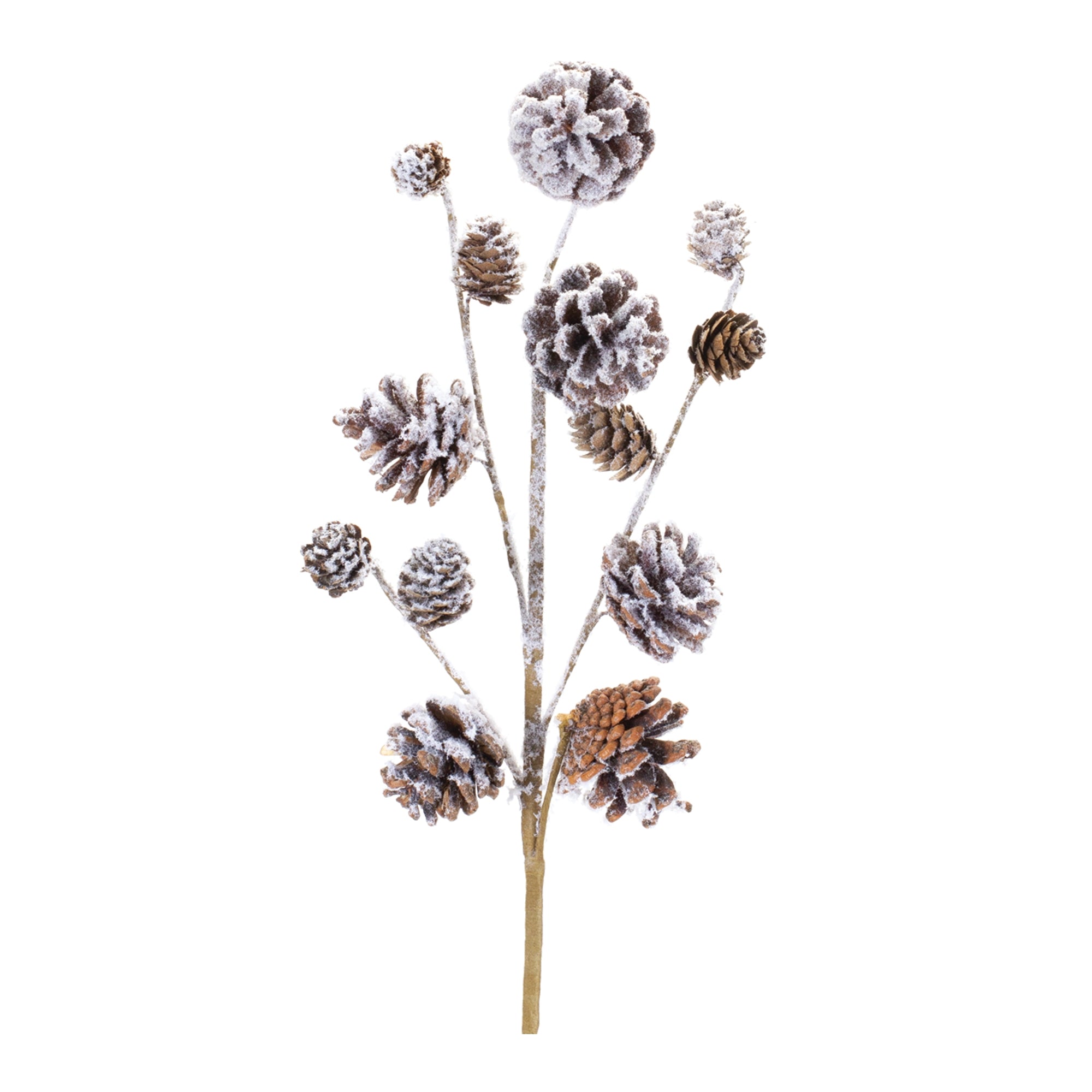 Snowy Pine Cone Spray 22.25”H Cone